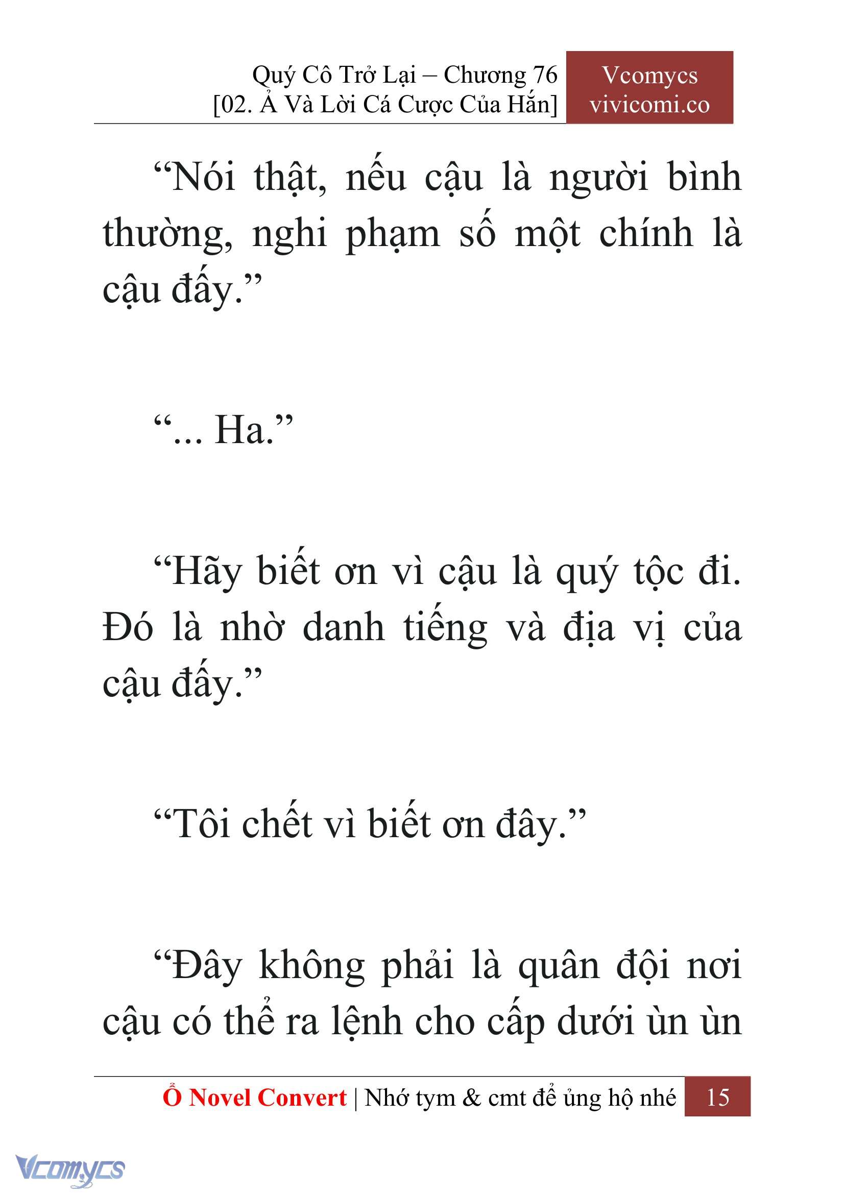 [Novel] Quý Cô Trở Lại Chapter 76 - Trang 18