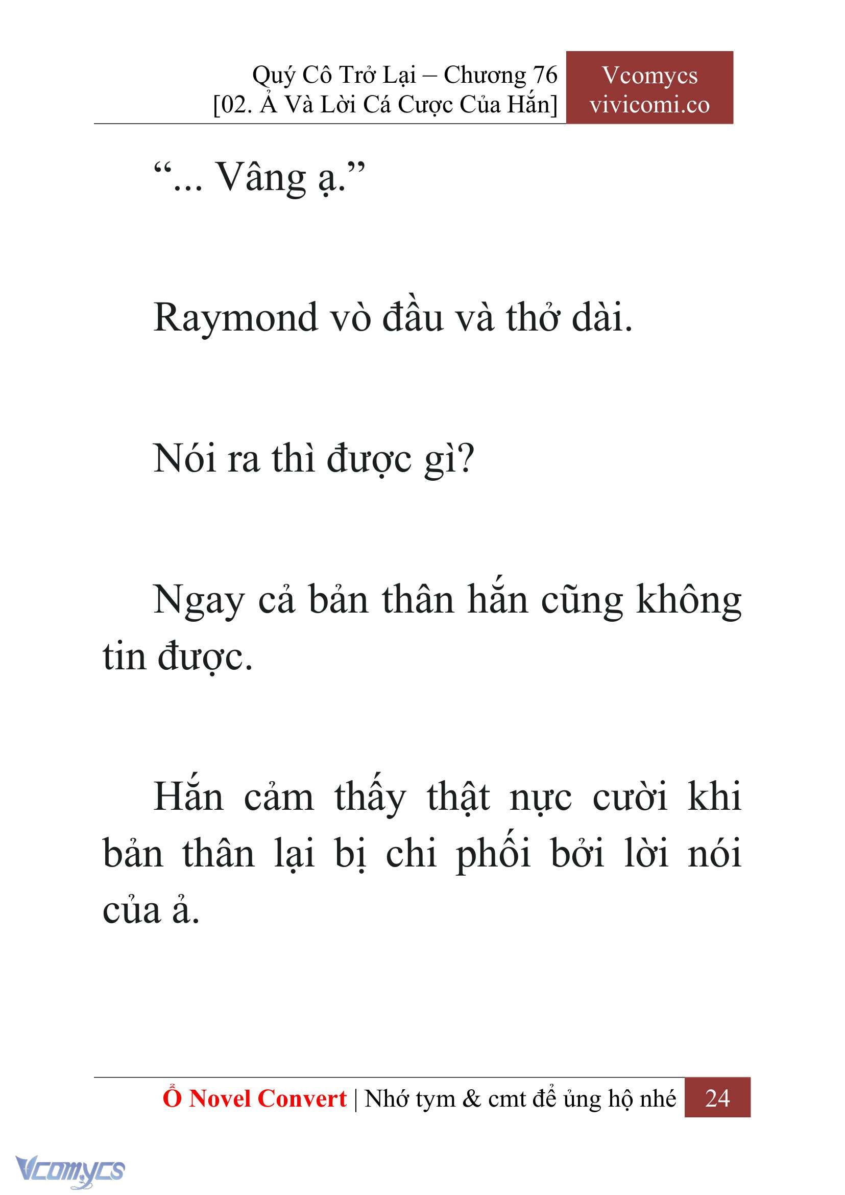 [Novel] Quý Cô Trở Lại Chapter 76 - Trang 27