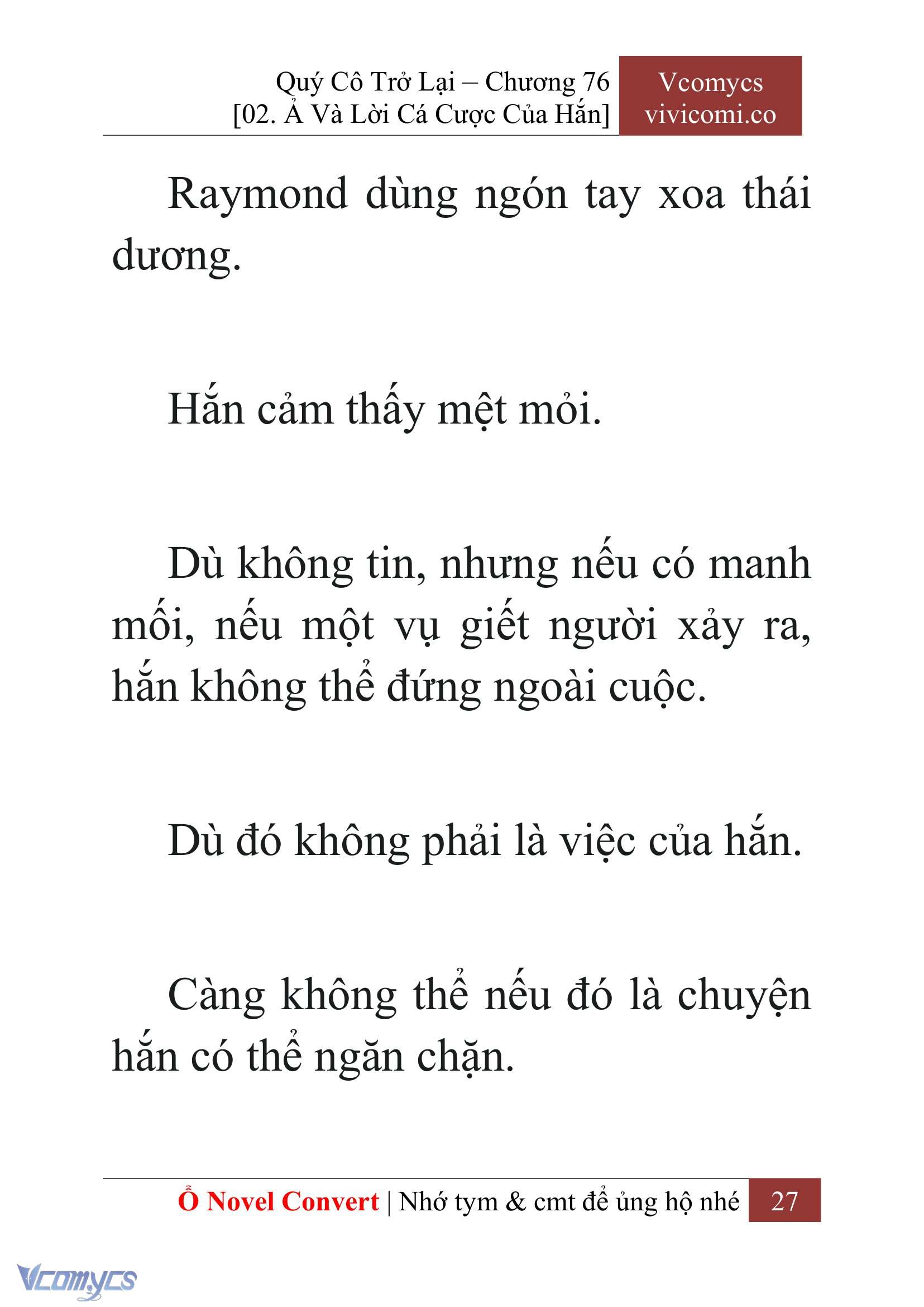 [Novel] Quý Cô Trở Lại Chapter 76 - Trang 30