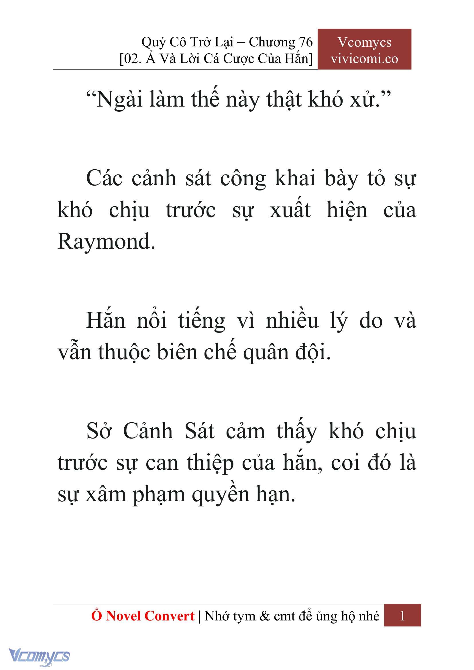[Novel] Quý Cô Trở Lại Chapter 76 - Trang 4