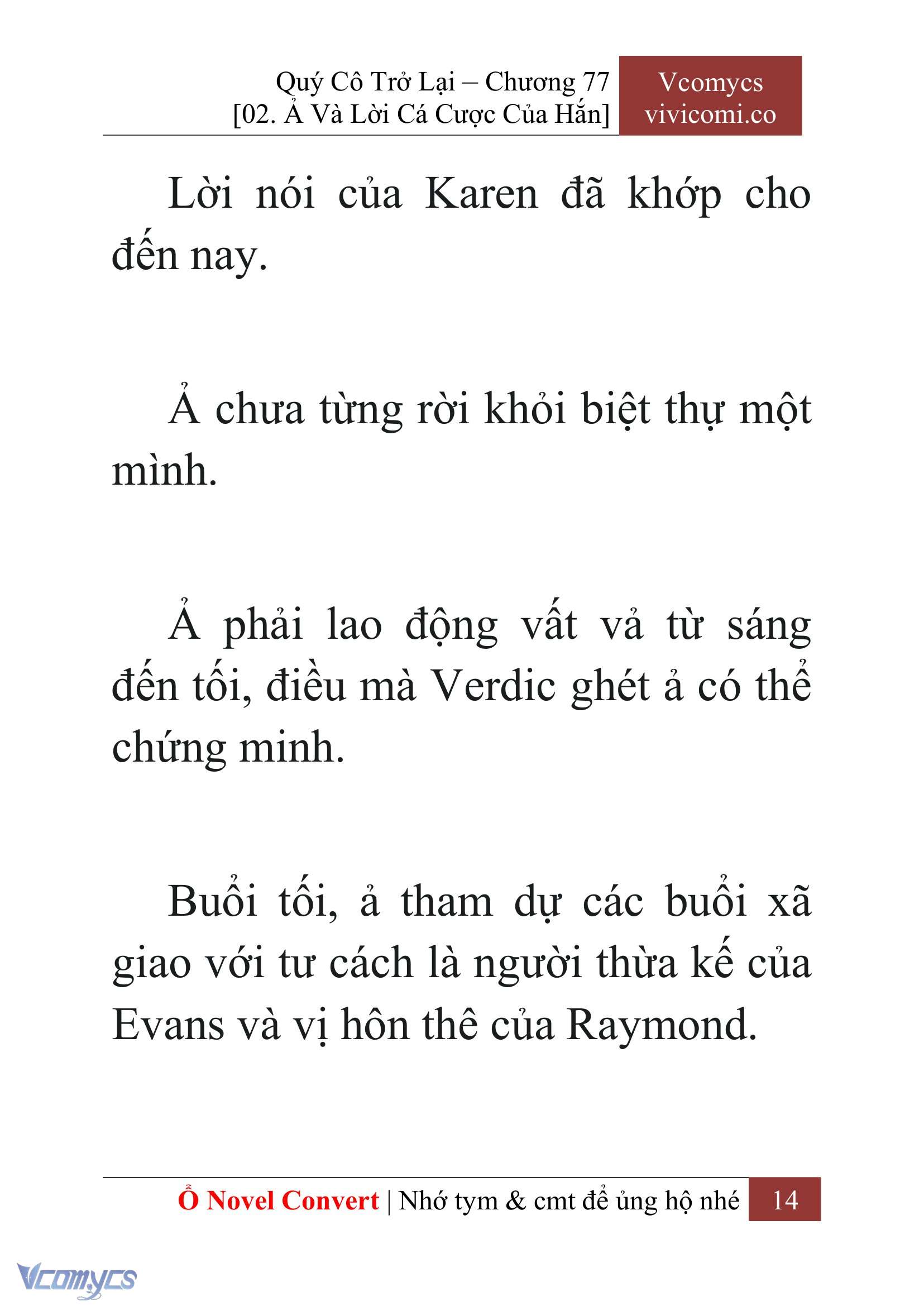 [Novel] Quý Cô Trở Lại Chapter 77 - Trang 17