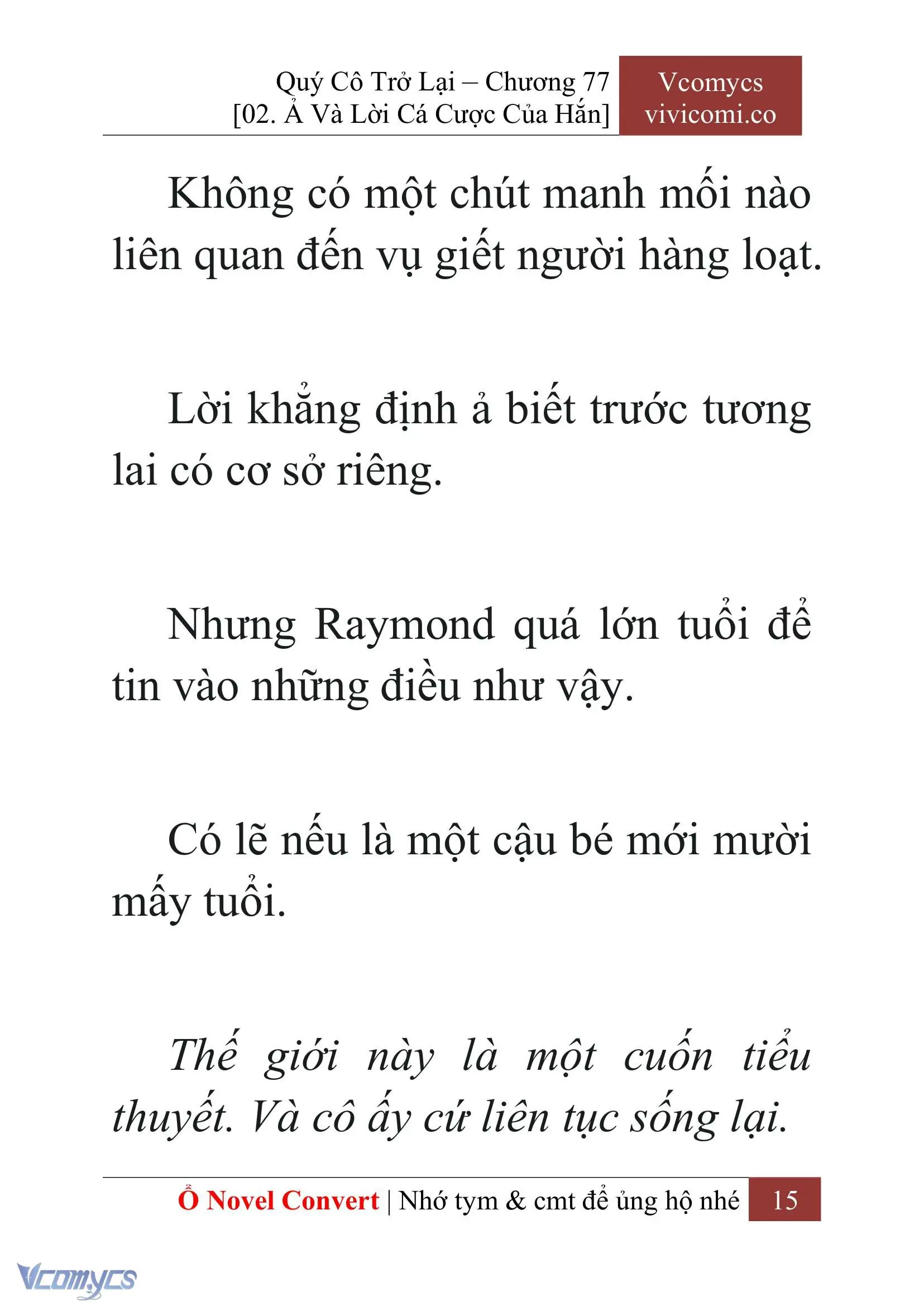 [Novel] Quý Cô Trở Lại Chapter 77 - Trang 18
