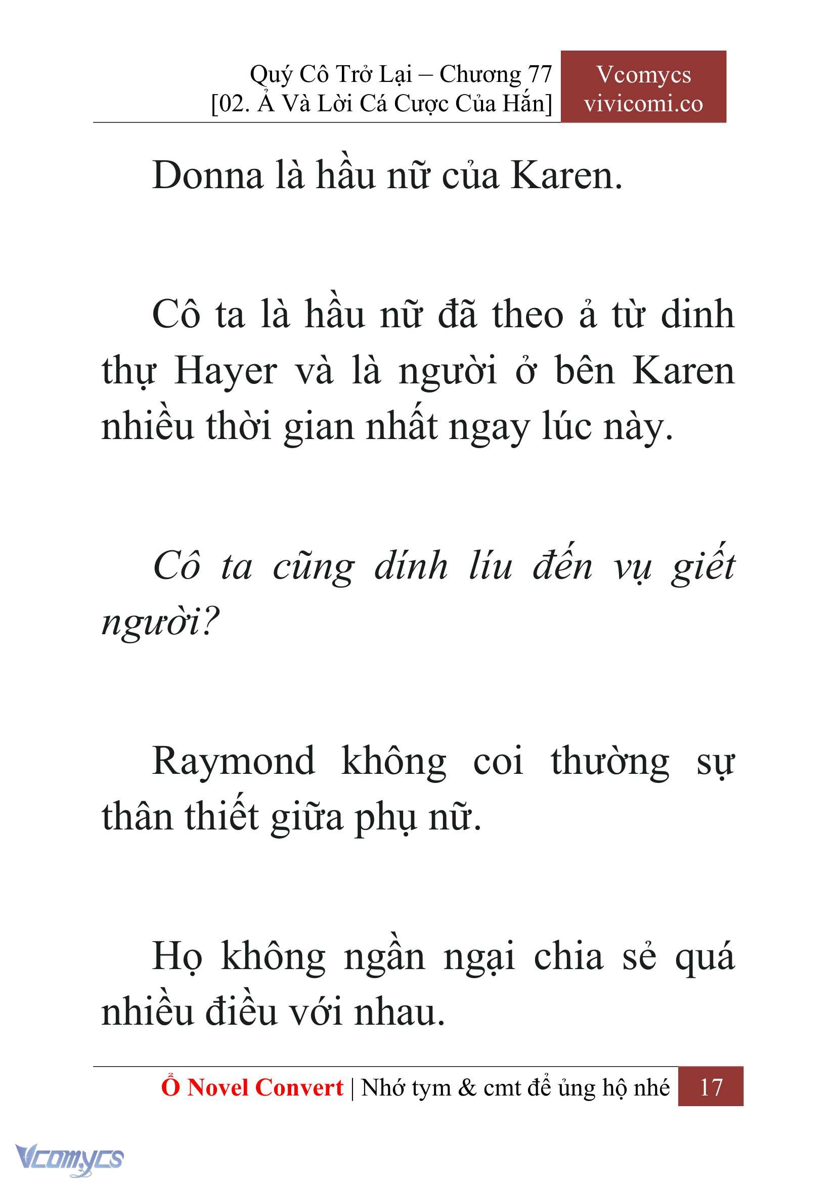 [Novel] Quý Cô Trở Lại Chapter 77 - Trang 20
