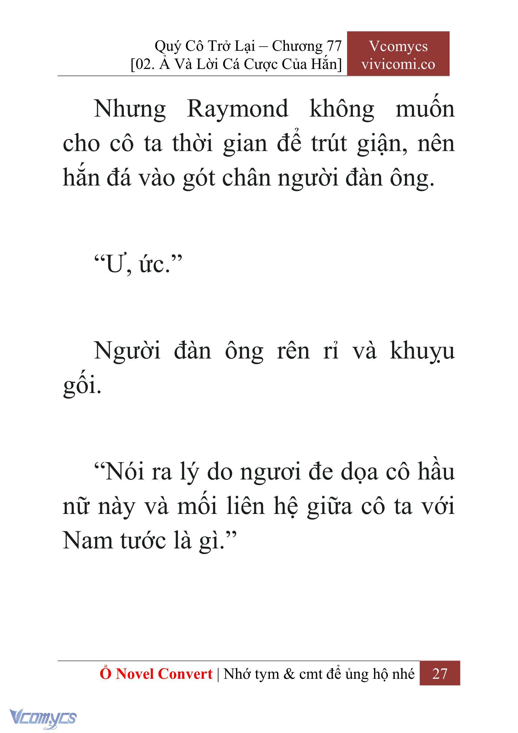 [Novel] Quý Cô Trở Lại Chapter 77 - Trang 30