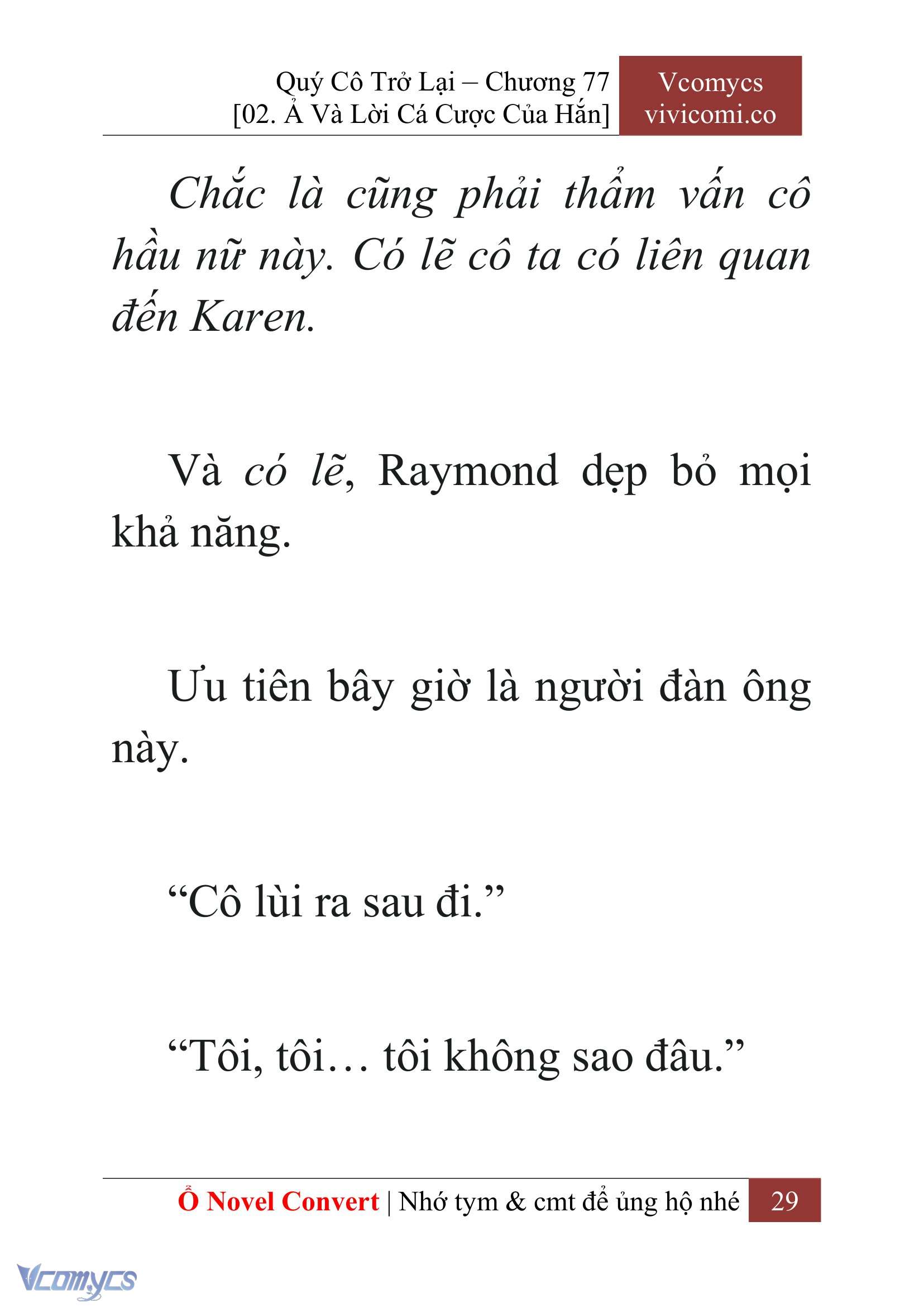 [Novel] Quý Cô Trở Lại Chapter 77 - Trang 32