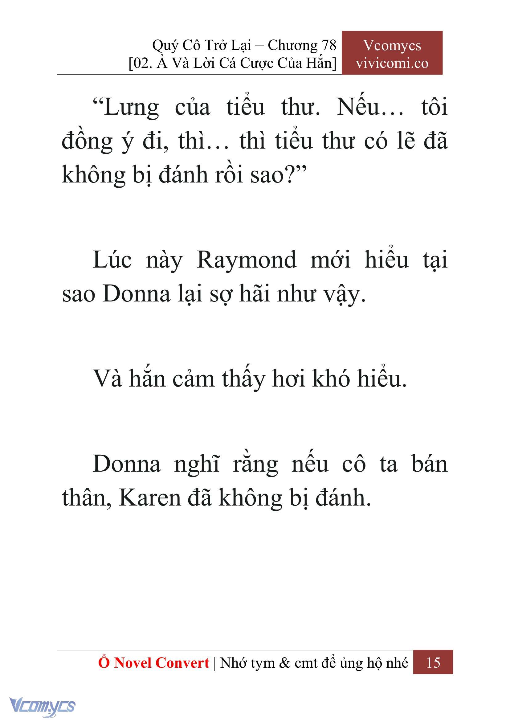 [Novel] Quý Cô Trở Lại Chapter 78 - Trang 18
