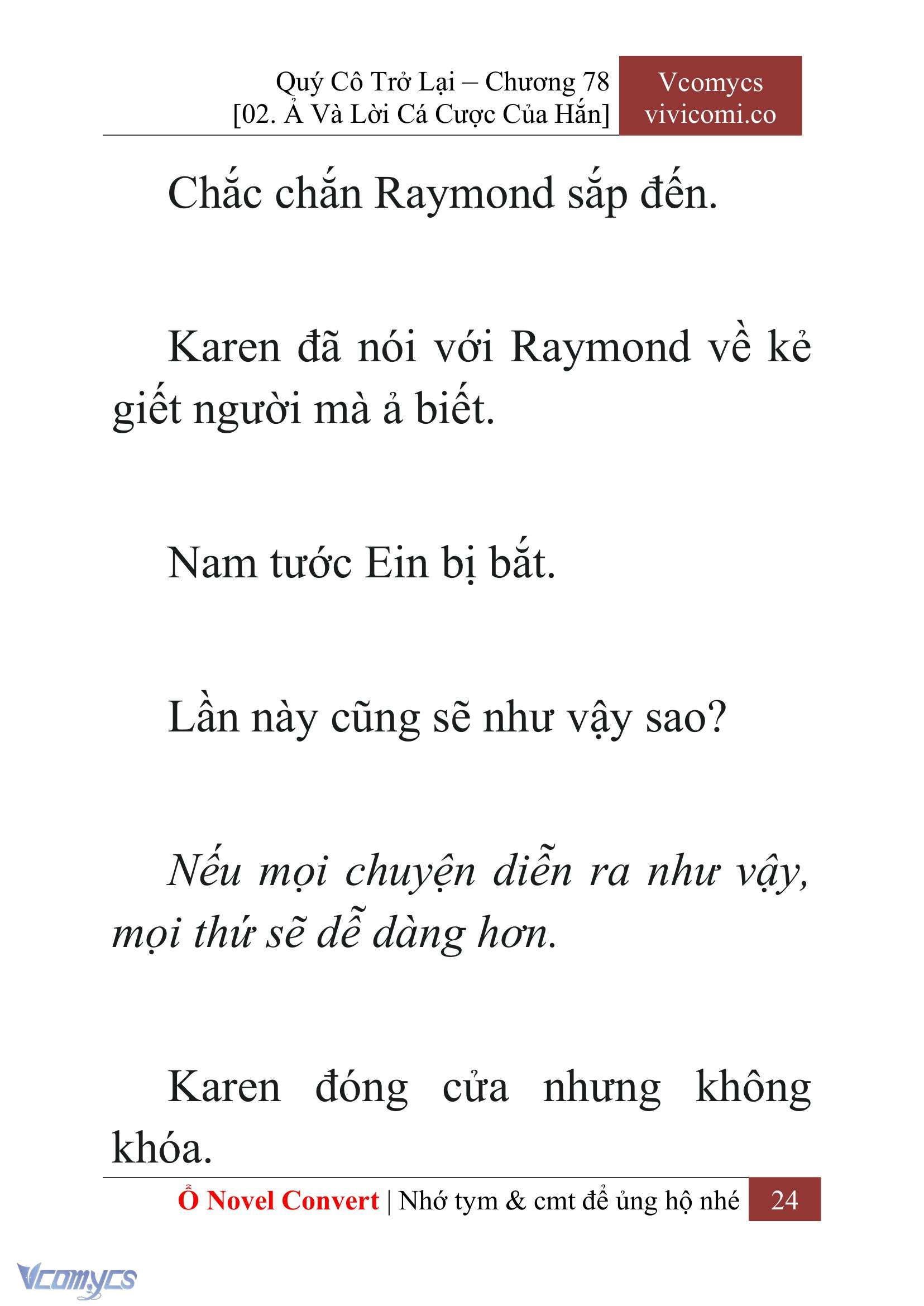 [Novel] Quý Cô Trở Lại Chapter 78 - Trang 27