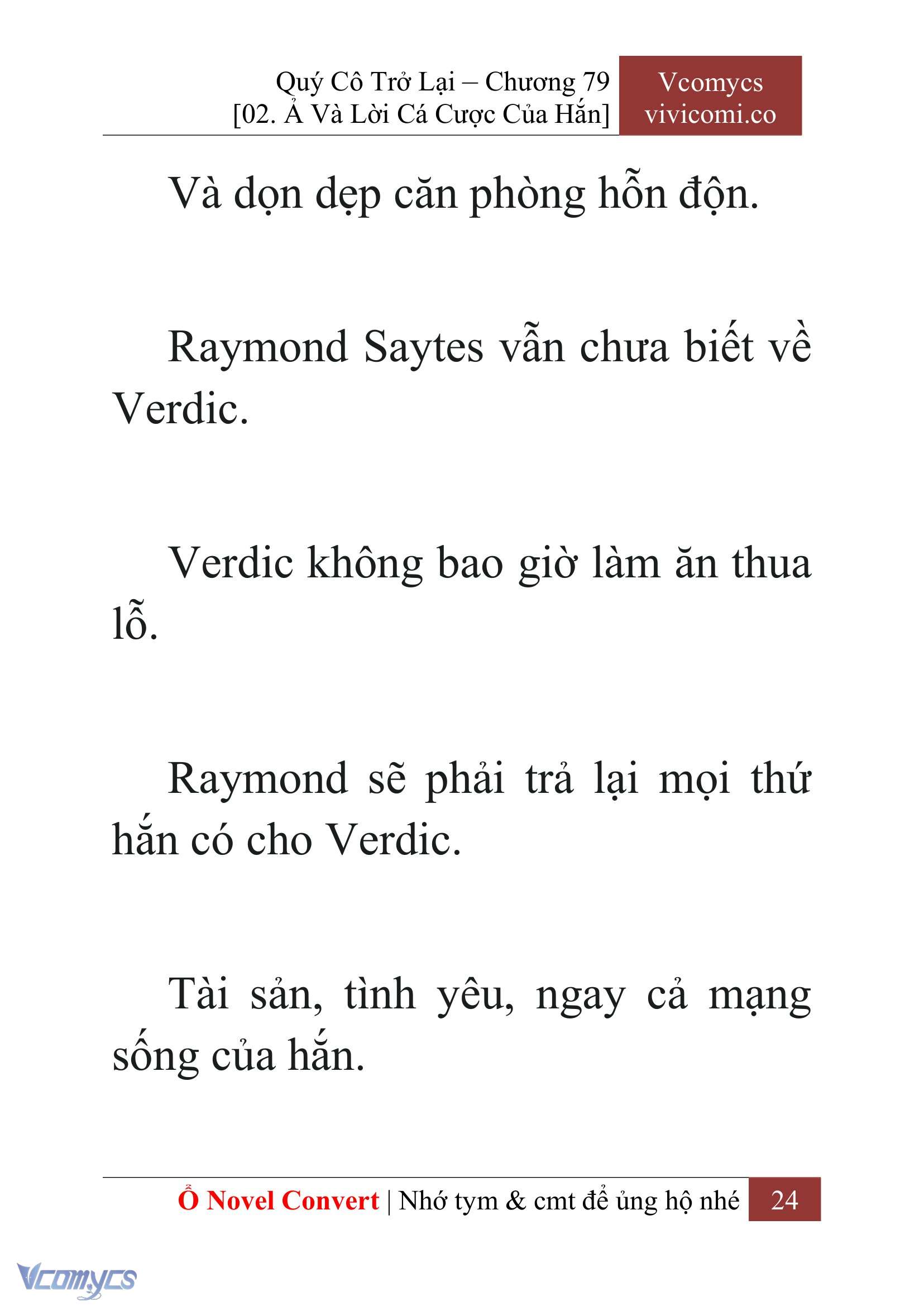 [Novel] Quý Cô Trở Lại Chapter 79 - Trang 27