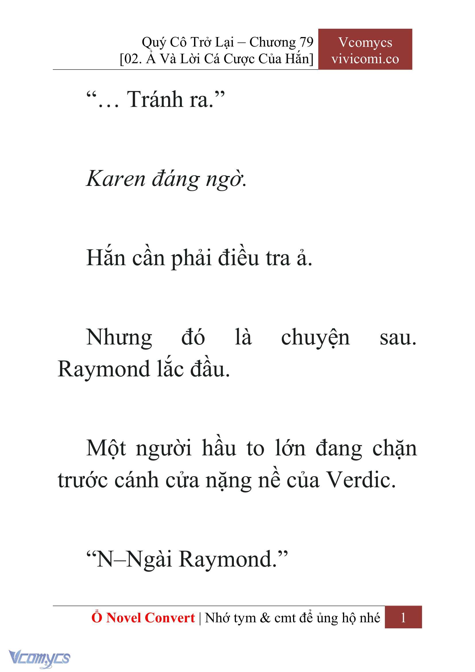 [Novel] Quý Cô Trở Lại Chapter 79 - Trang 4