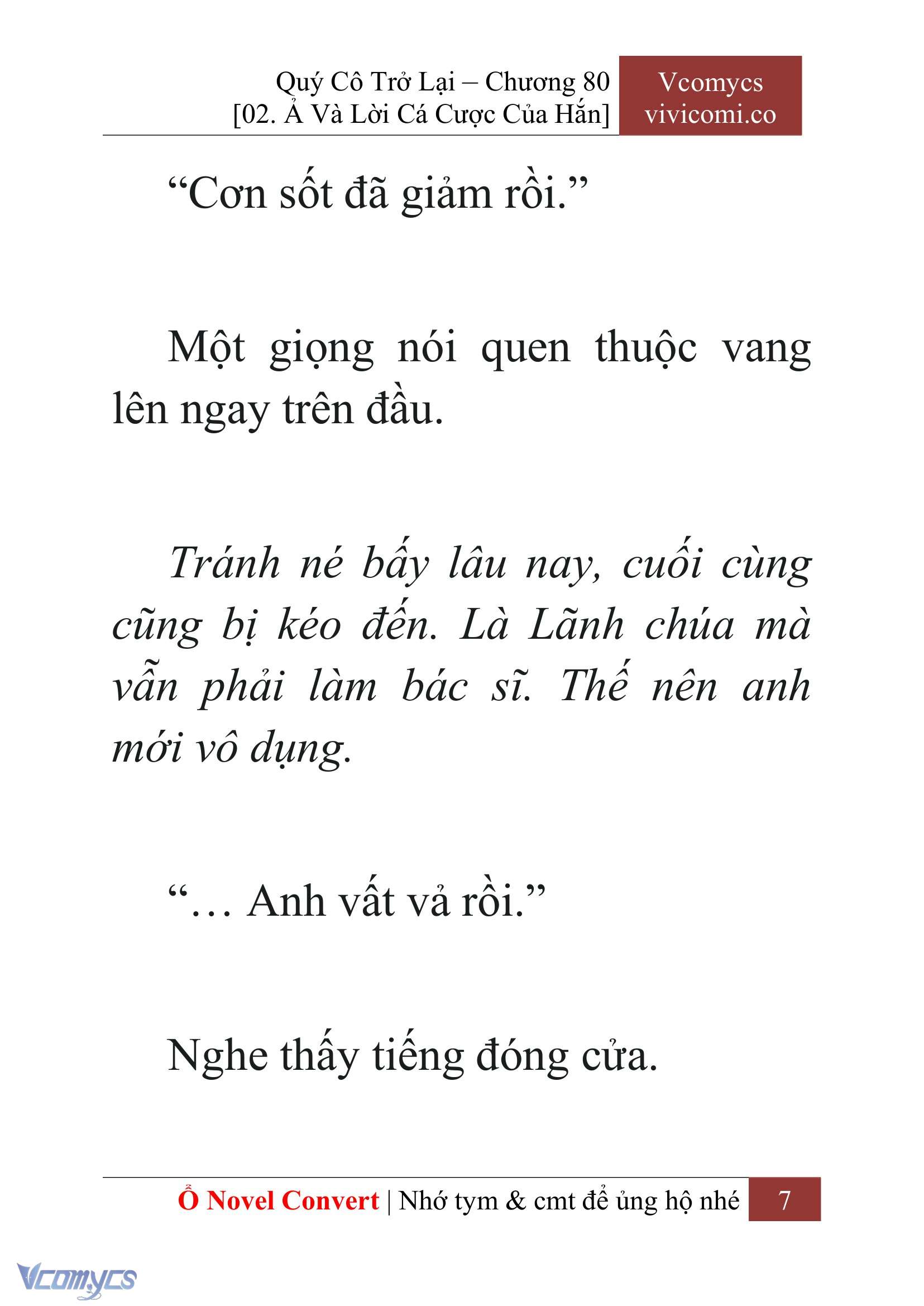 [Novel] Quý Cô Trở Lại Chapter 80 - Trang 10