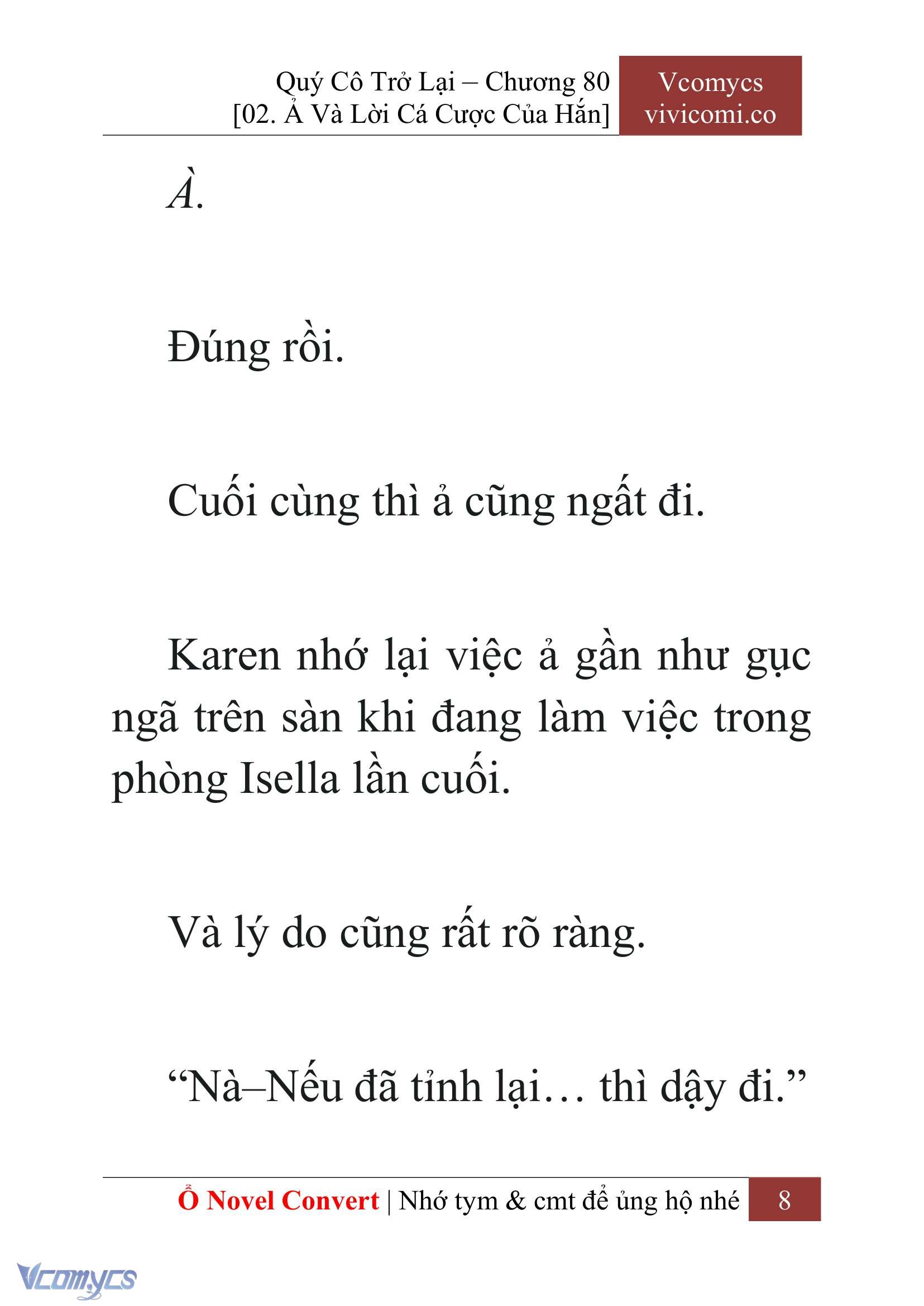 [Novel] Quý Cô Trở Lại Chapter 80 - Trang 11