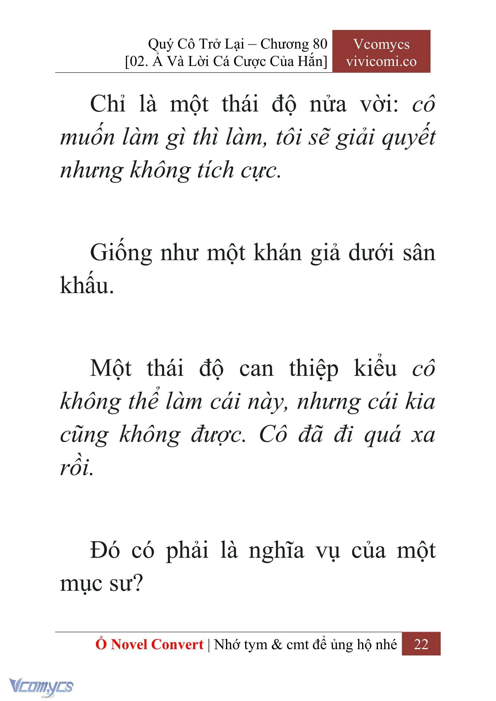 [Novel] Quý Cô Trở Lại Chapter 80 - Trang 25