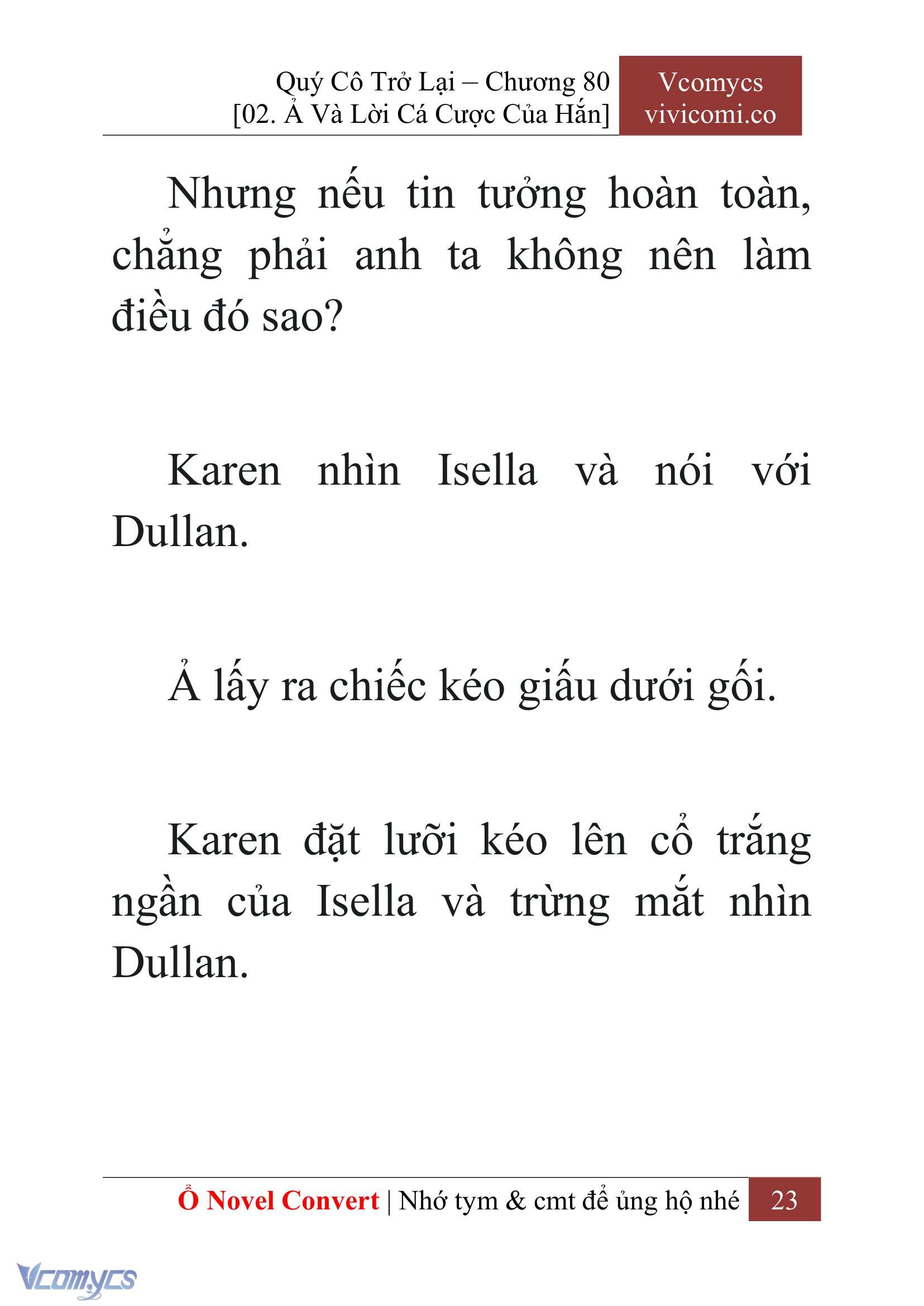 [Novel] Quý Cô Trở Lại Chapter 80 - Trang 26