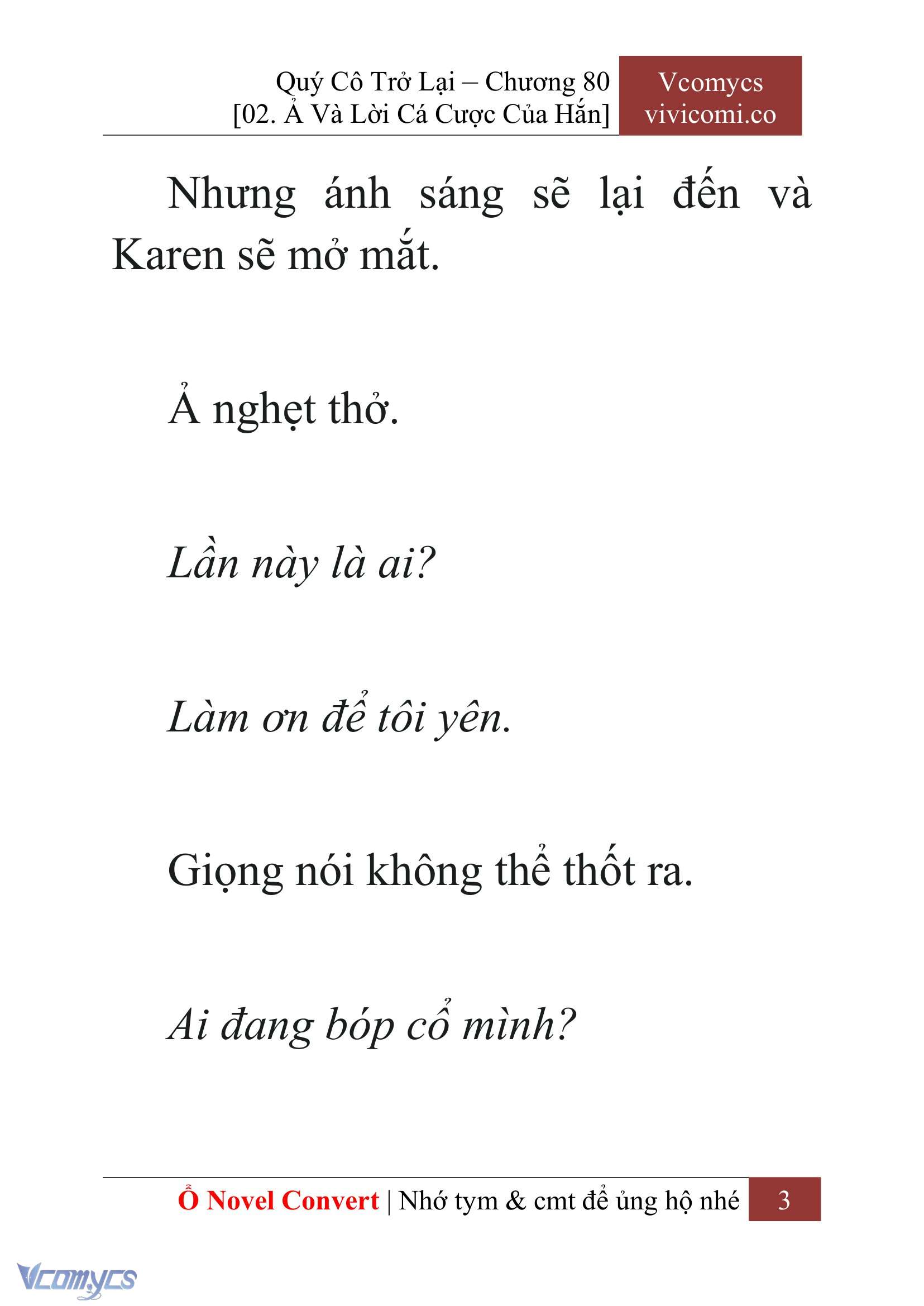 [Novel] Quý Cô Trở Lại Chapter 80 - Trang 6