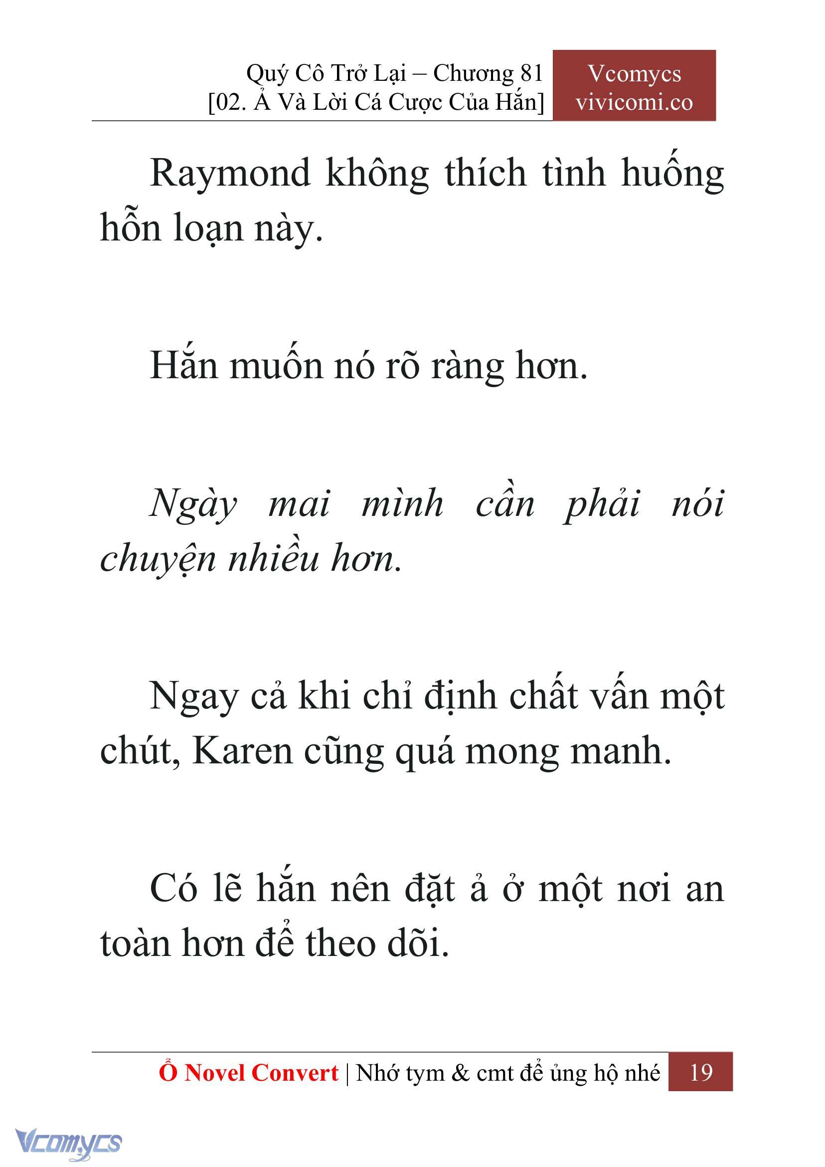 [Novel] Quý Cô Trở Lại Chapter 81 - Trang 22