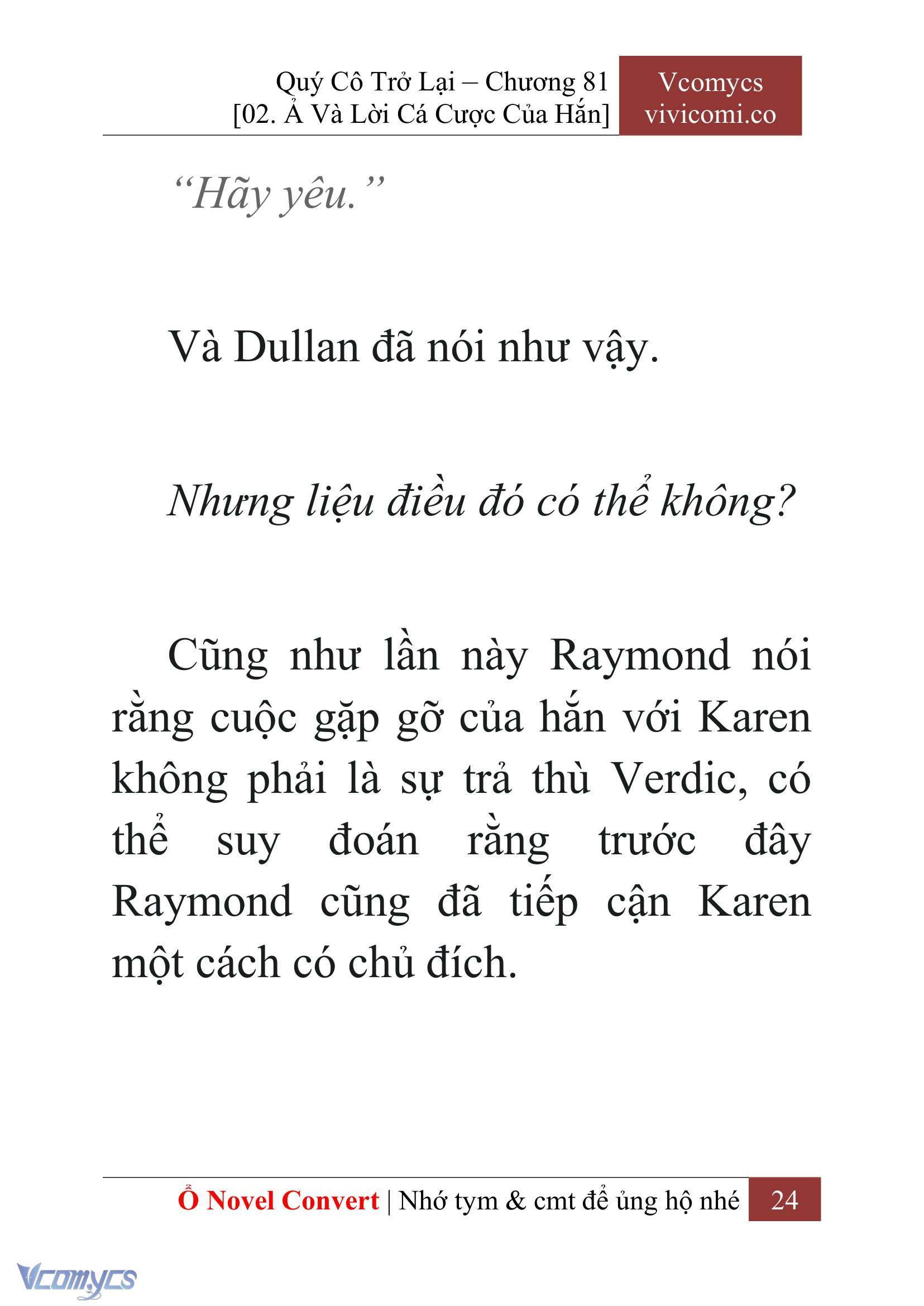 [Novel] Quý Cô Trở Lại Chapter 81 - Trang 27