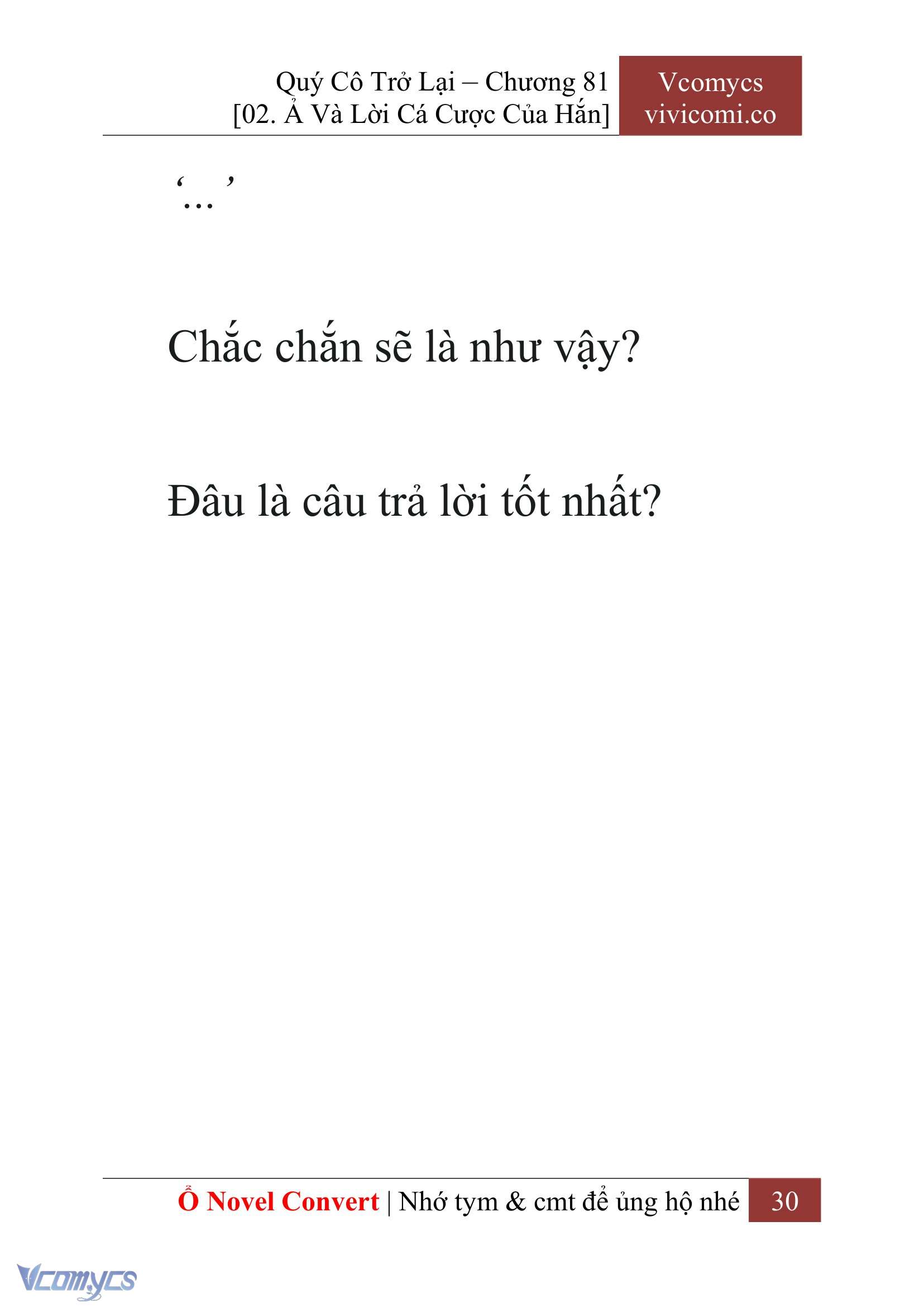 [Novel] Quý Cô Trở Lại Chapter 81 - Trang 33