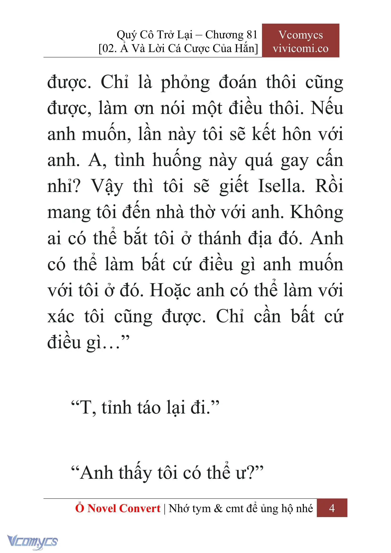 [Novel] Quý Cô Trở Lại Chapter 81 - Trang 7