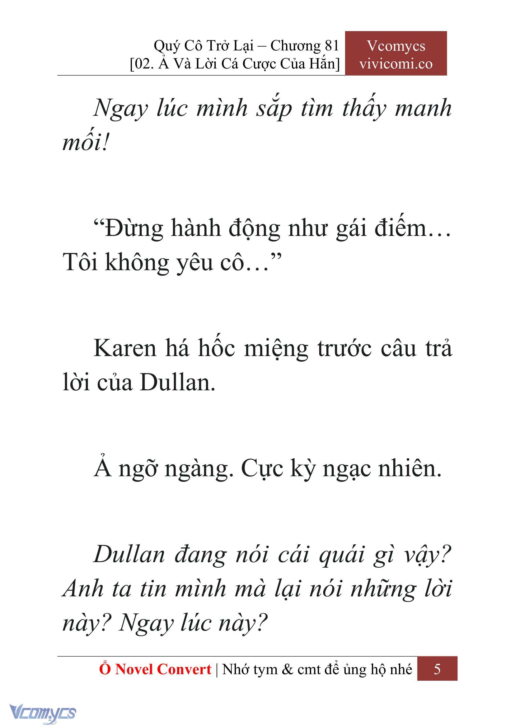 [Novel] Quý Cô Trở Lại Chapter 81 - Trang 8