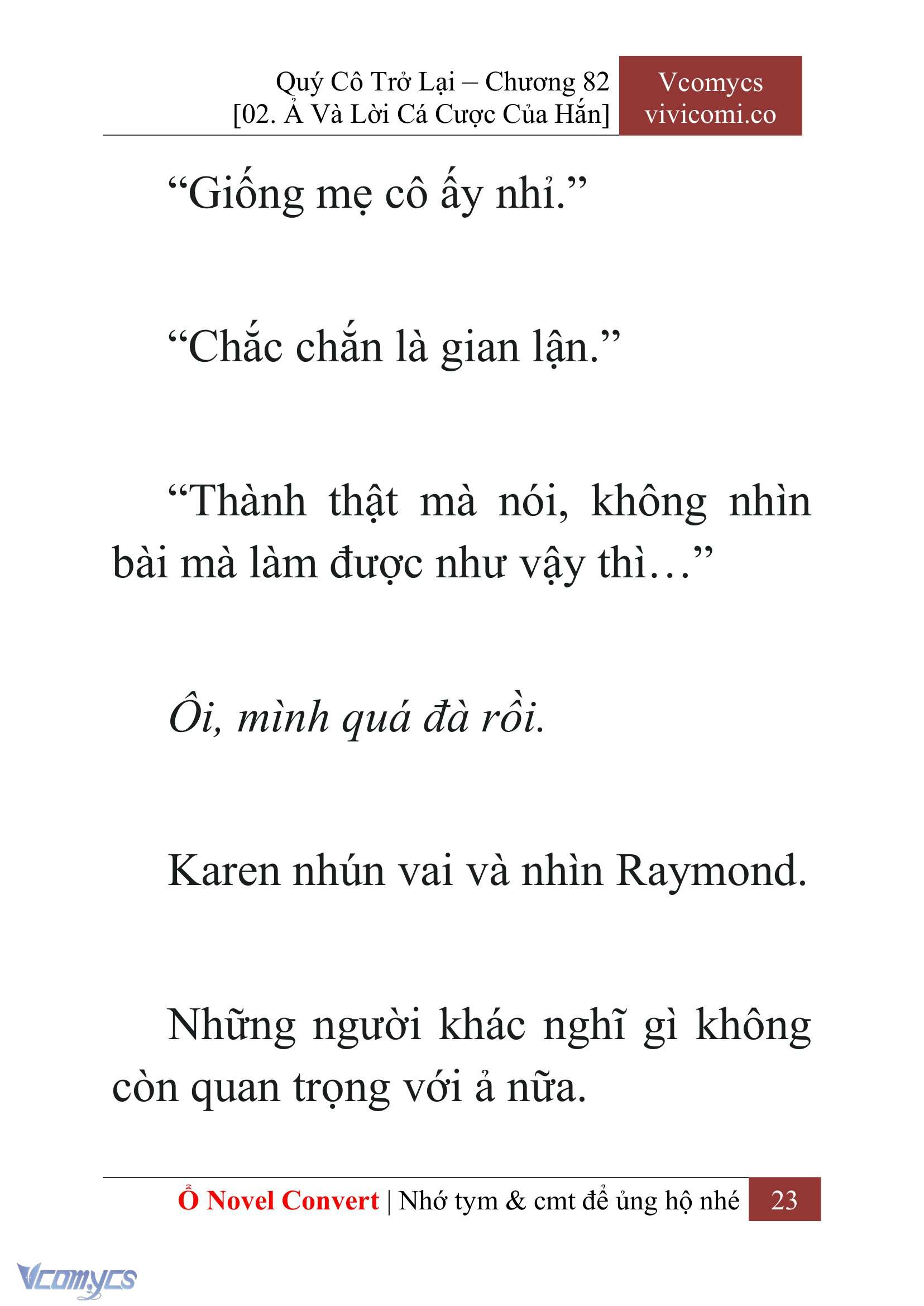 [Novel] Quý Cô Trở Lại Chapter 82 - Trang 26