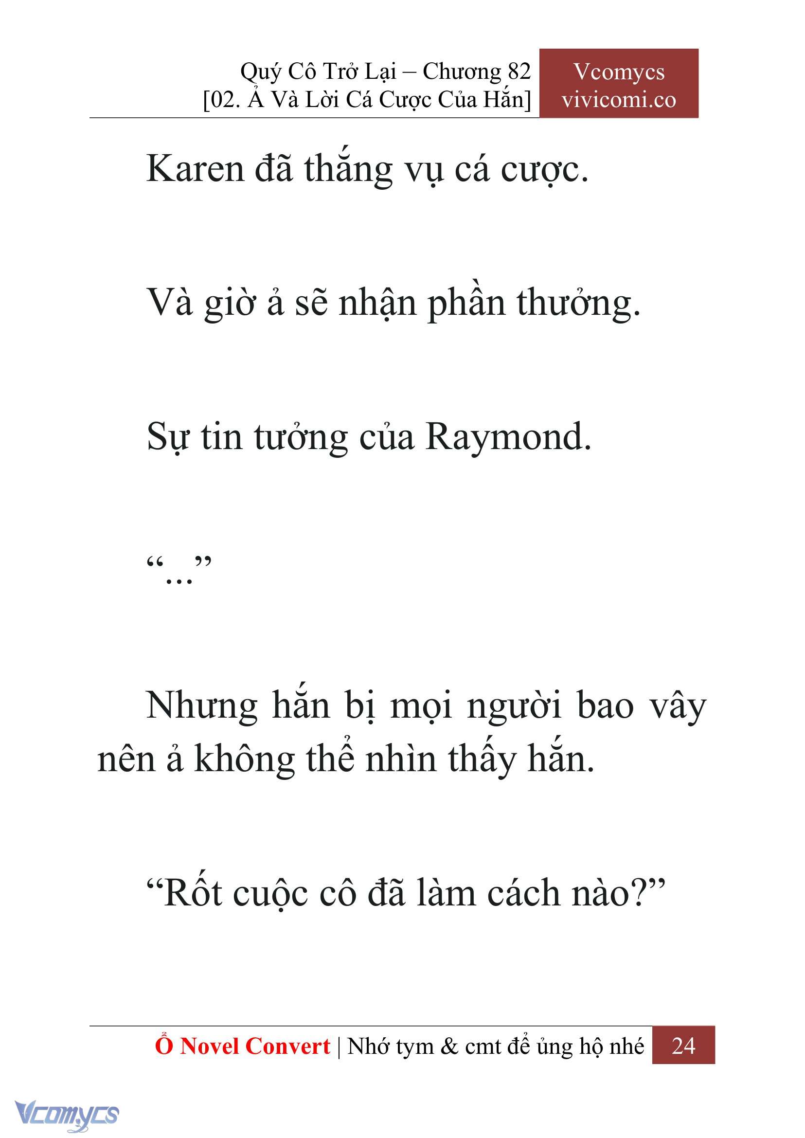 [Novel] Quý Cô Trở Lại Chapter 82 - Trang 27