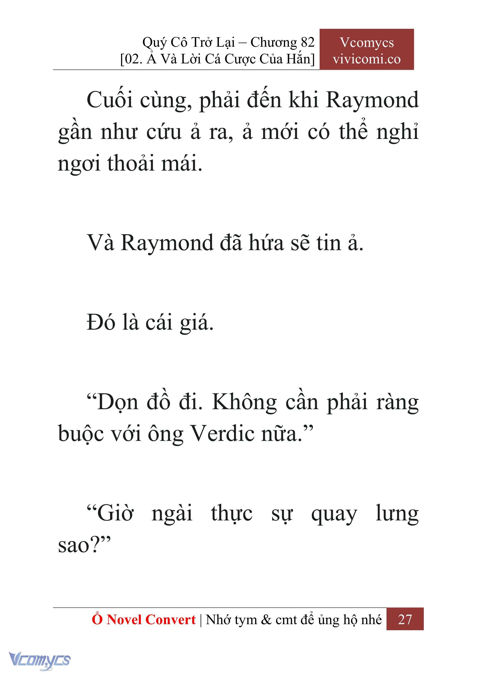 [Novel] Quý Cô Trở Lại Chapter 82 - Trang 30
