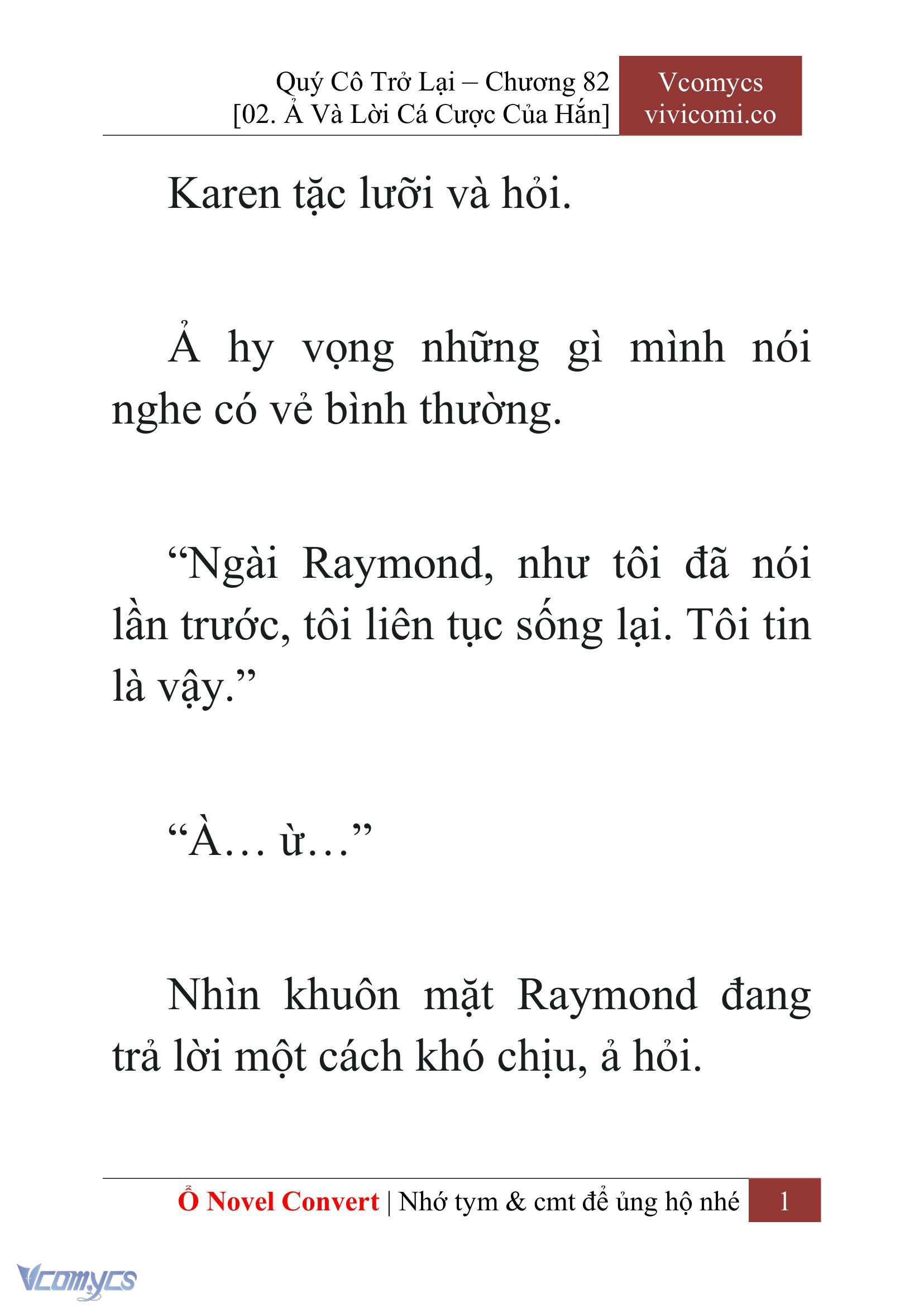 [Novel] Quý Cô Trở Lại Chapter 82 - Trang 4