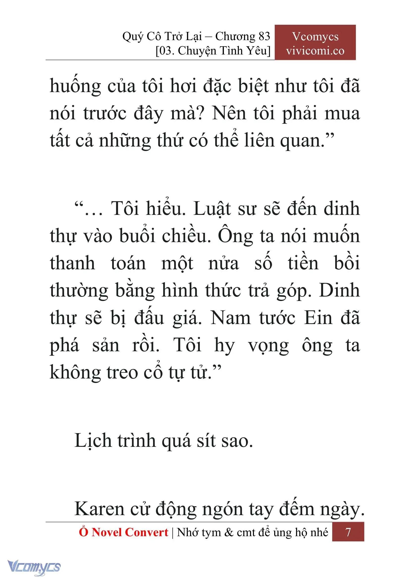 [Novel] Quý Cô Trở Lại Chapter 83 - Trang 10