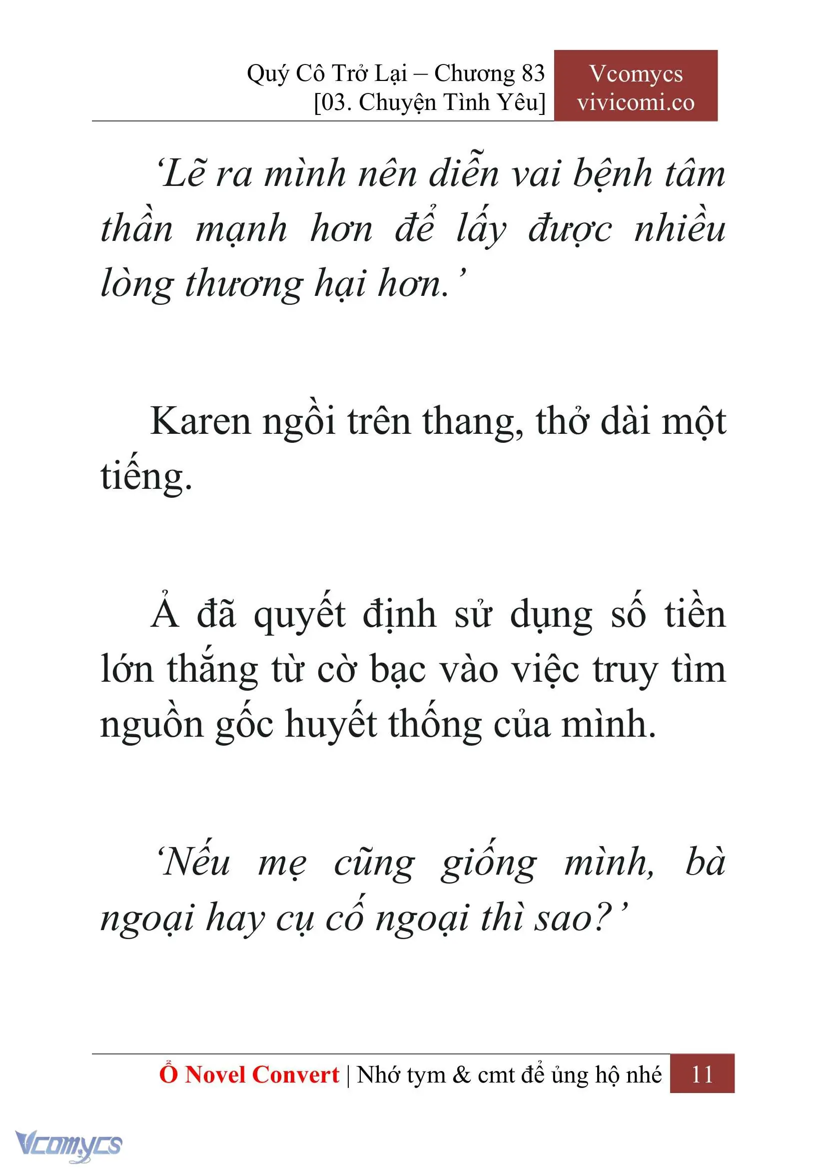 [Novel] Quý Cô Trở Lại Chapter 83 - Trang 14
