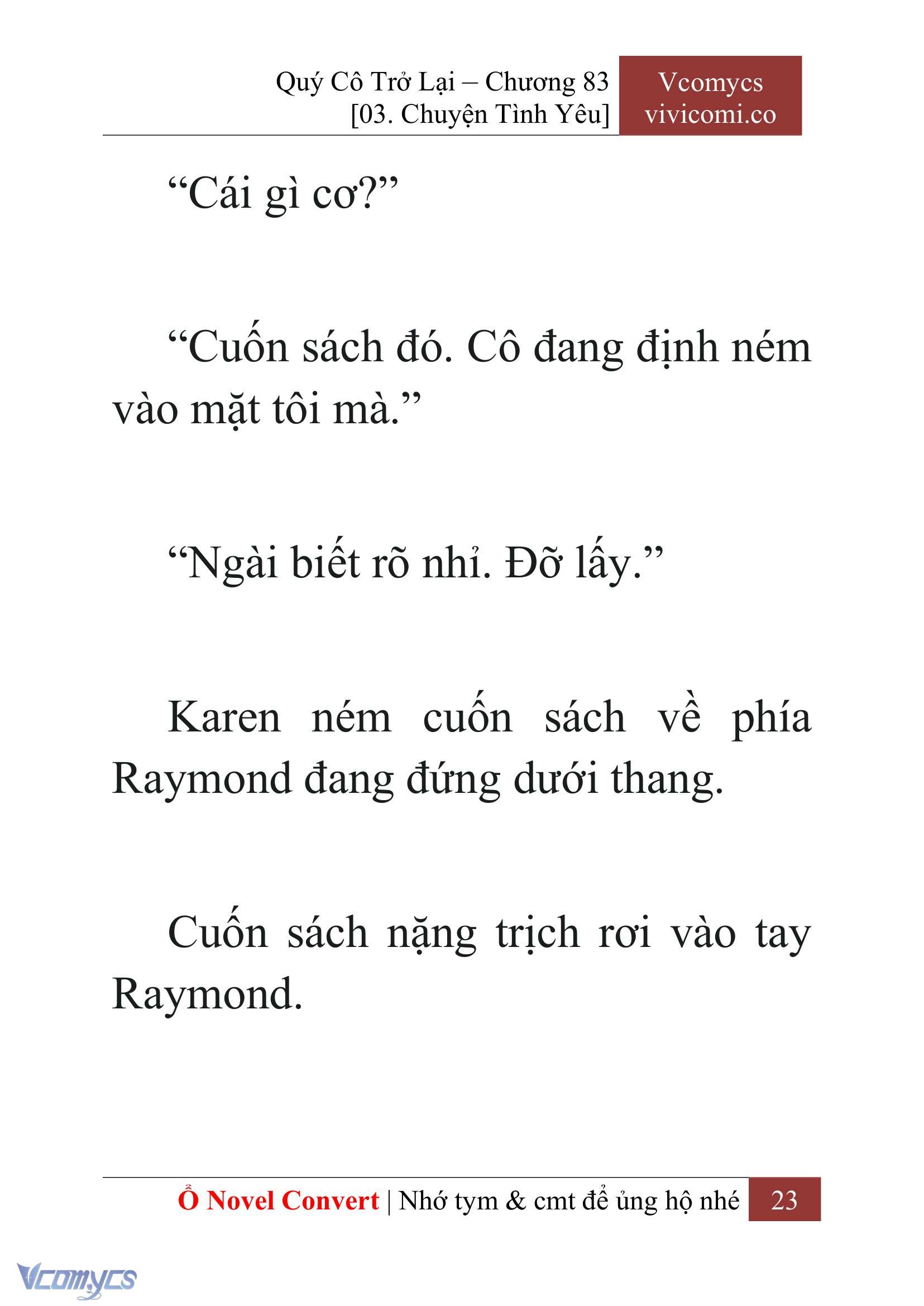 [Novel] Quý Cô Trở Lại Chapter 83 - Trang 26