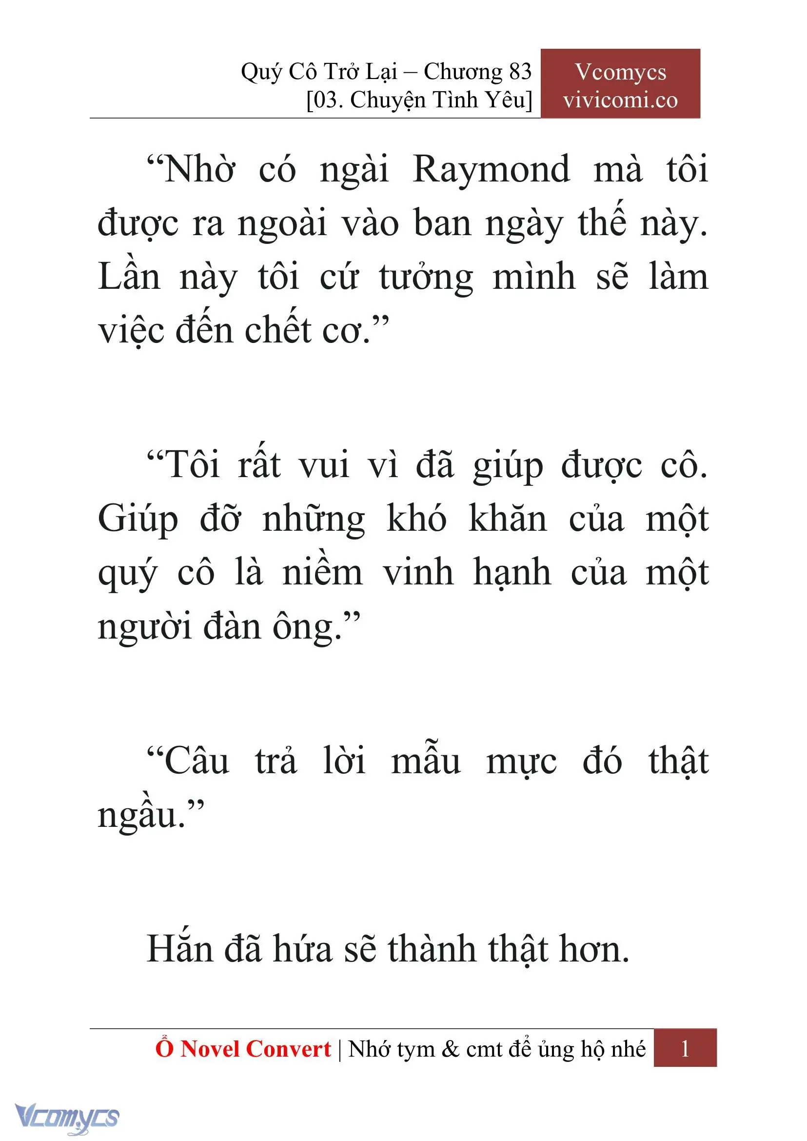 [Novel] Quý Cô Trở Lại Chapter 83 - Trang 4