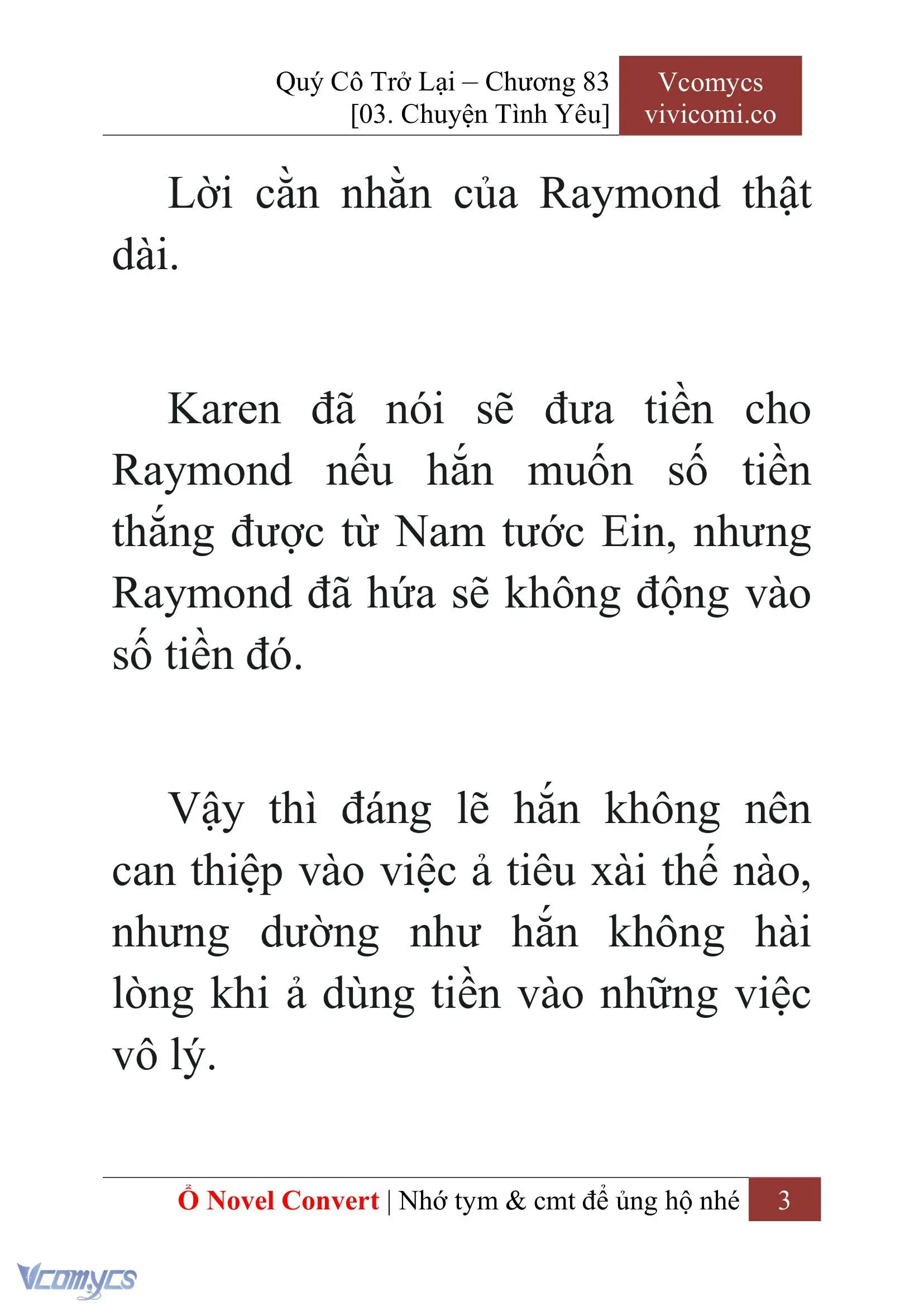 [Novel] Quý Cô Trở Lại Chapter 83 - Trang 6