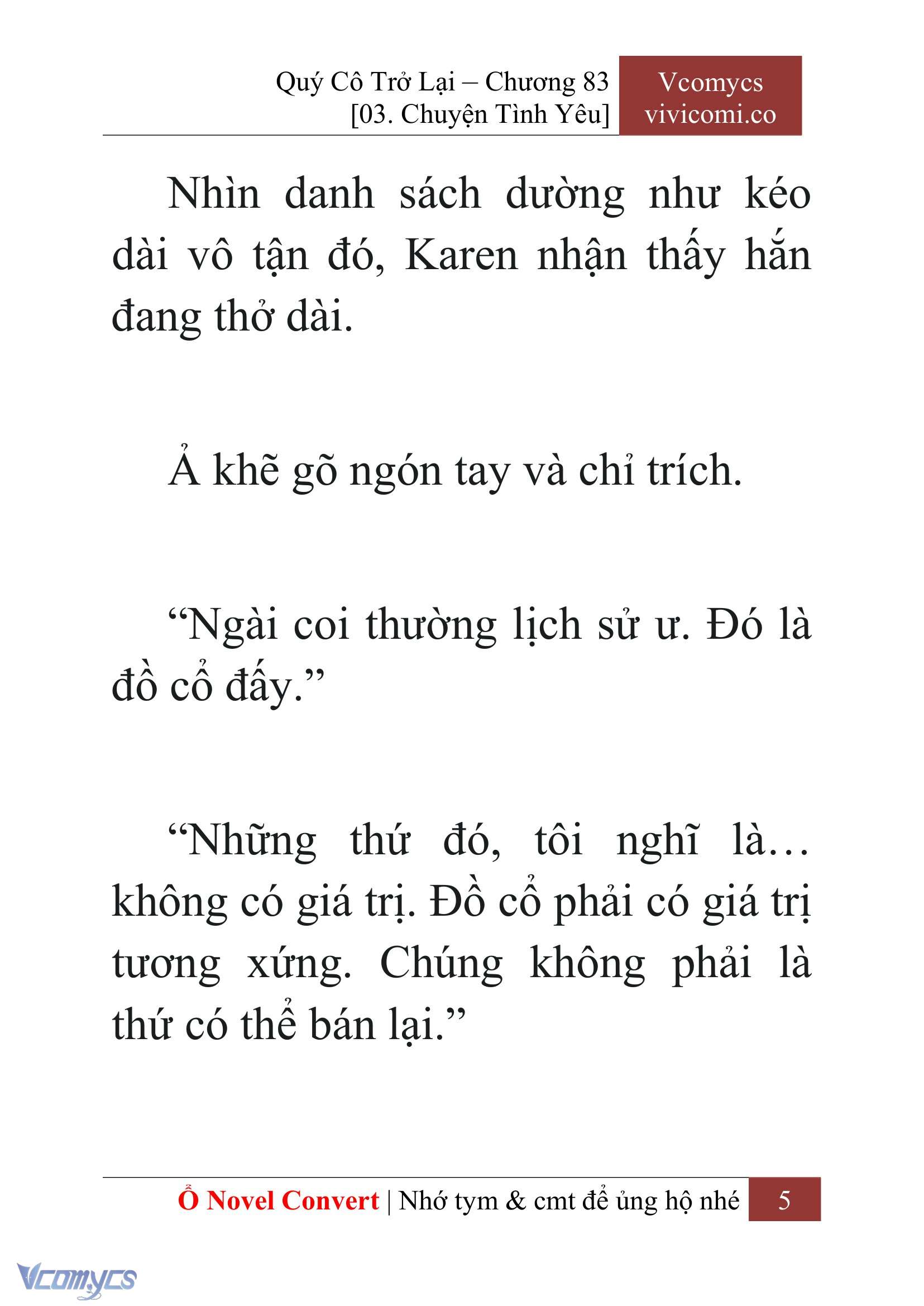 [Novel] Quý Cô Trở Lại Chapter 83 - Trang 8