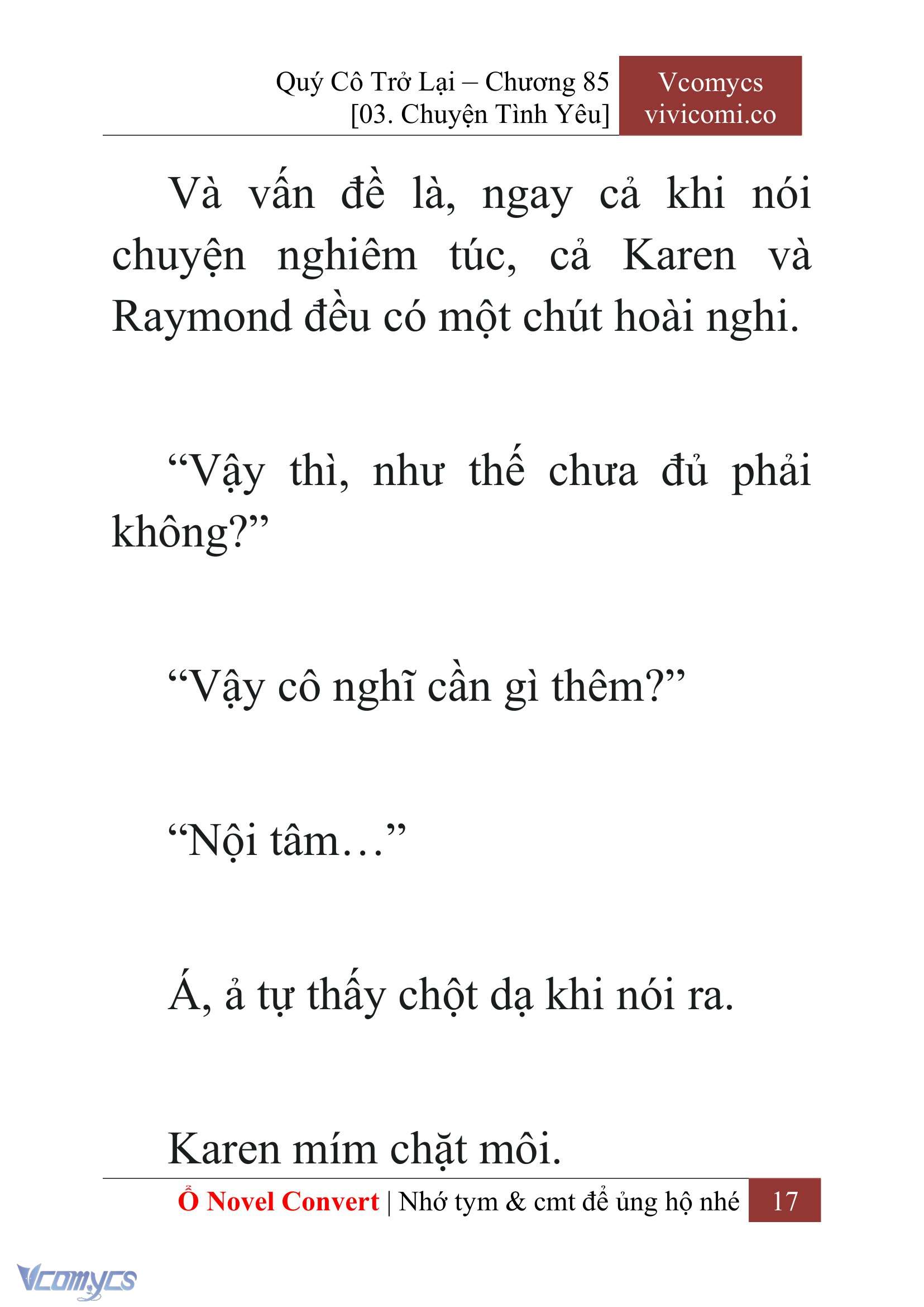 [Novel] Quý Cô Trở Lại Chapter 85 - Trang 20