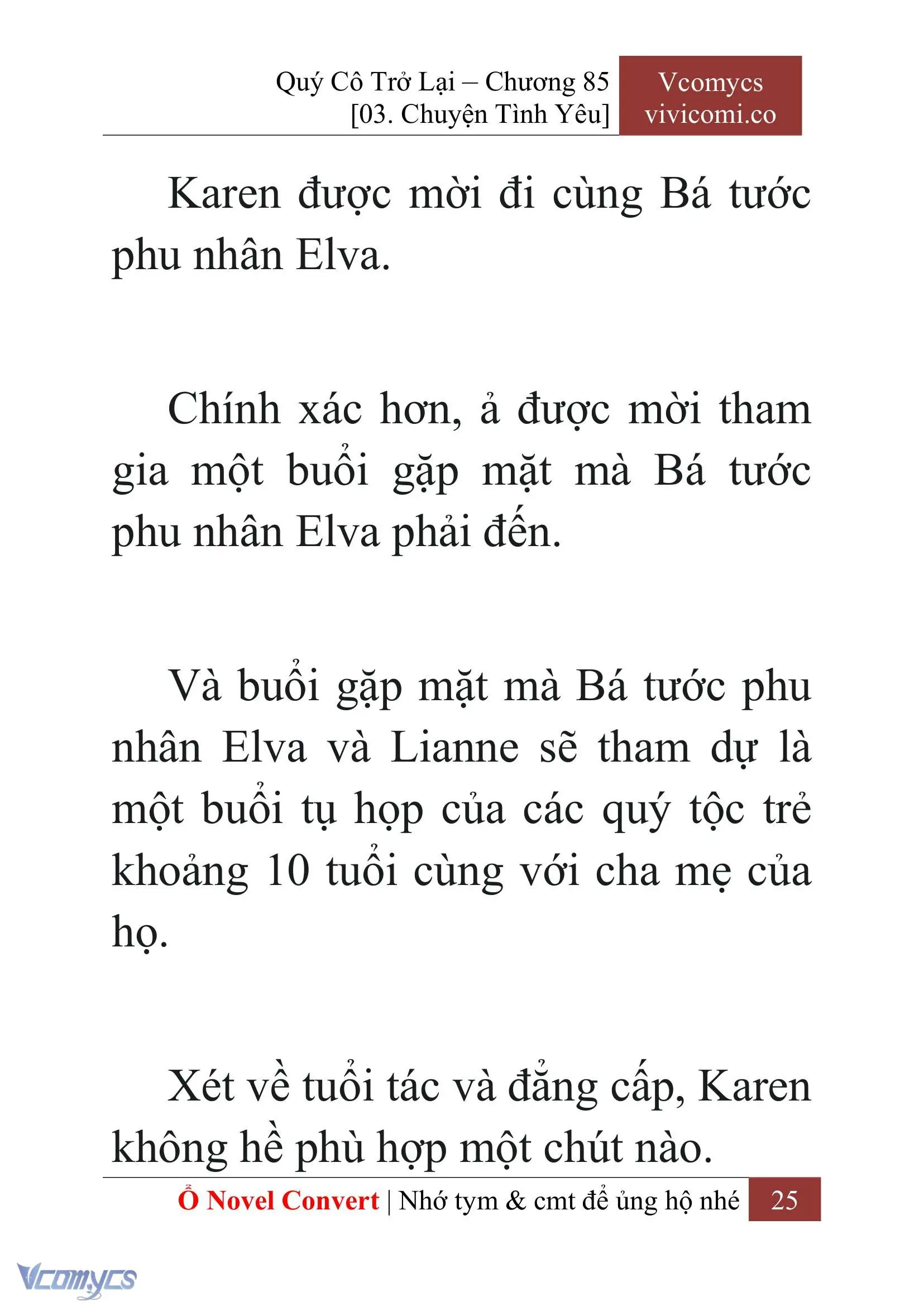 [Novel] Quý Cô Trở Lại Chapter 85 - Trang 28