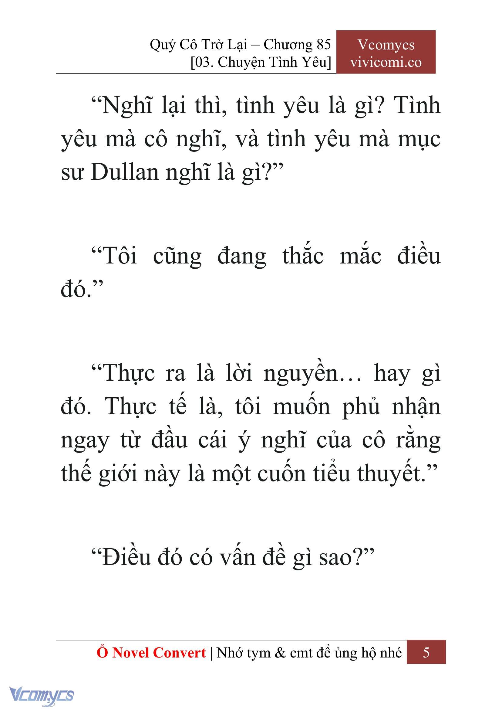 [Novel] Quý Cô Trở Lại Chapter 85 - Trang 8