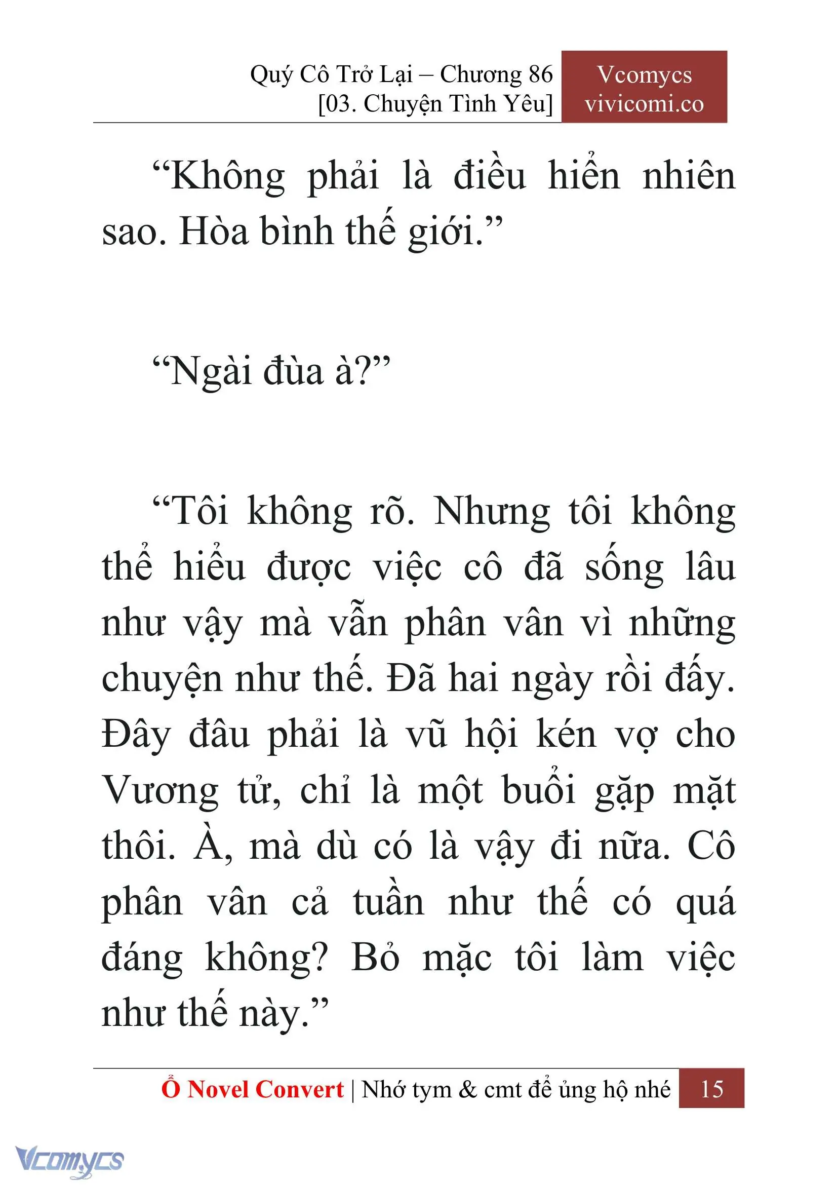 [Novel] Quý Cô Trở Lại Chapter 86 - Trang 18