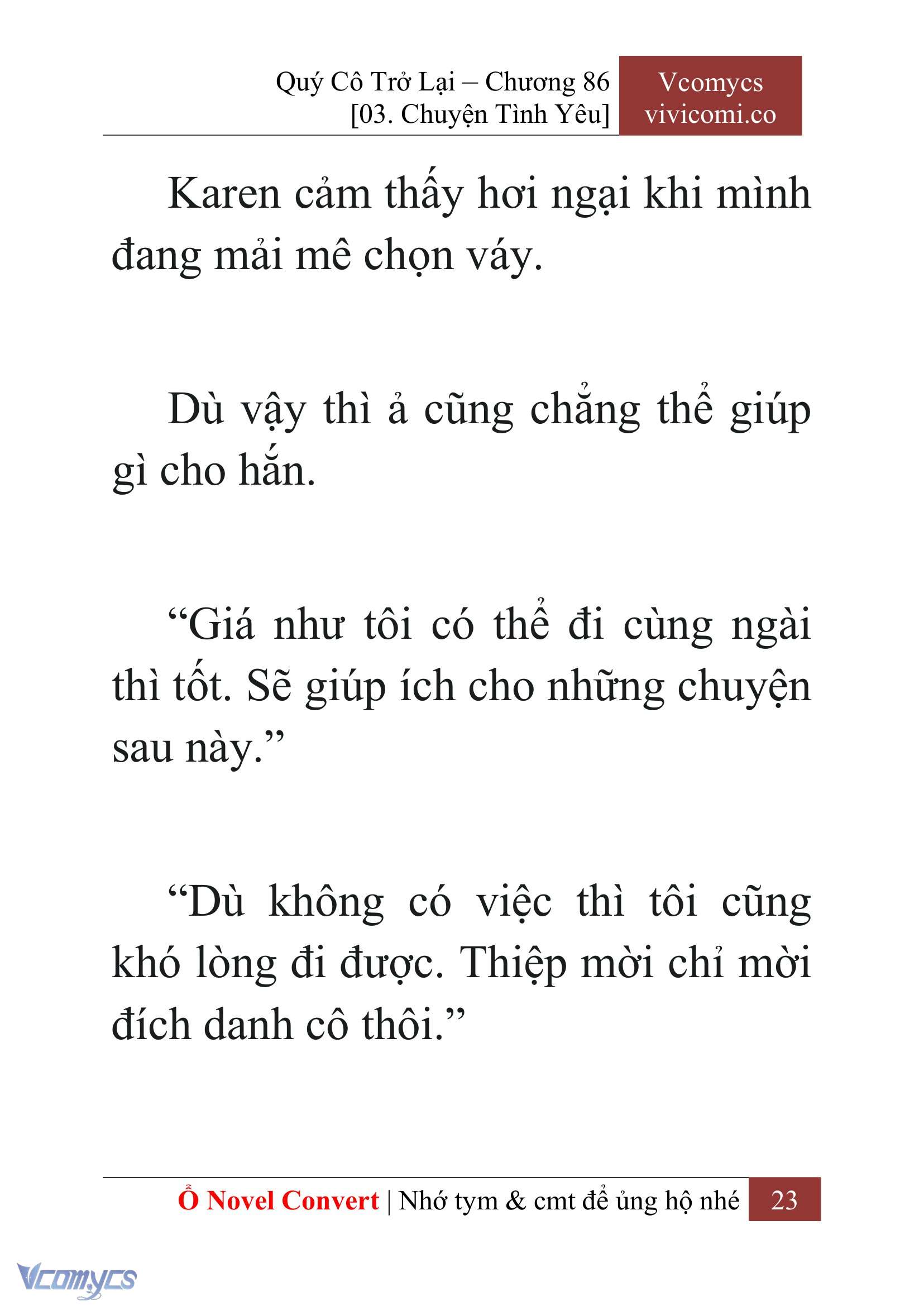 [Novel] Quý Cô Trở Lại Chapter 86 - Trang 26