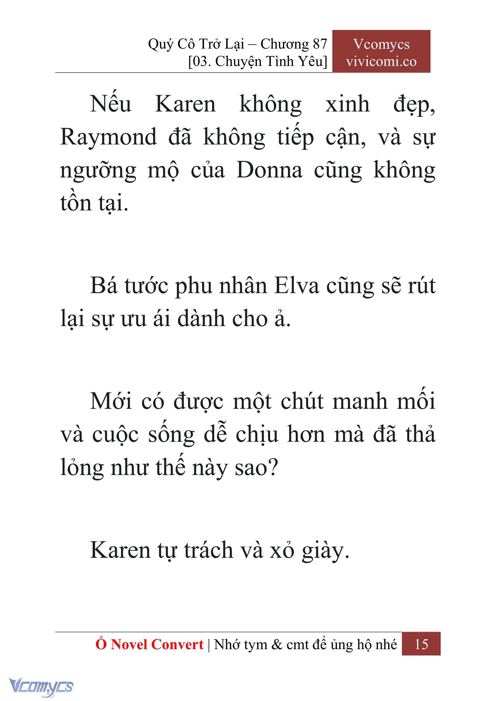 [Novel] Quý Cô Trở Lại Chapter 87 - Trang 18