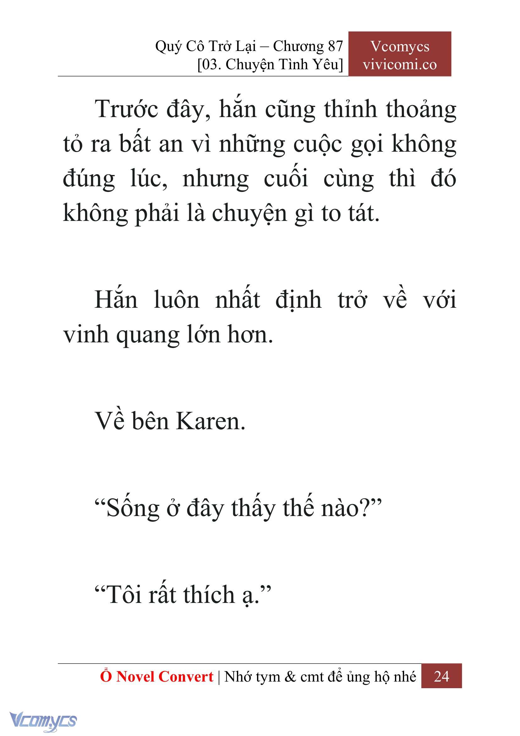 [Novel] Quý Cô Trở Lại Chapter 87 - Trang 27