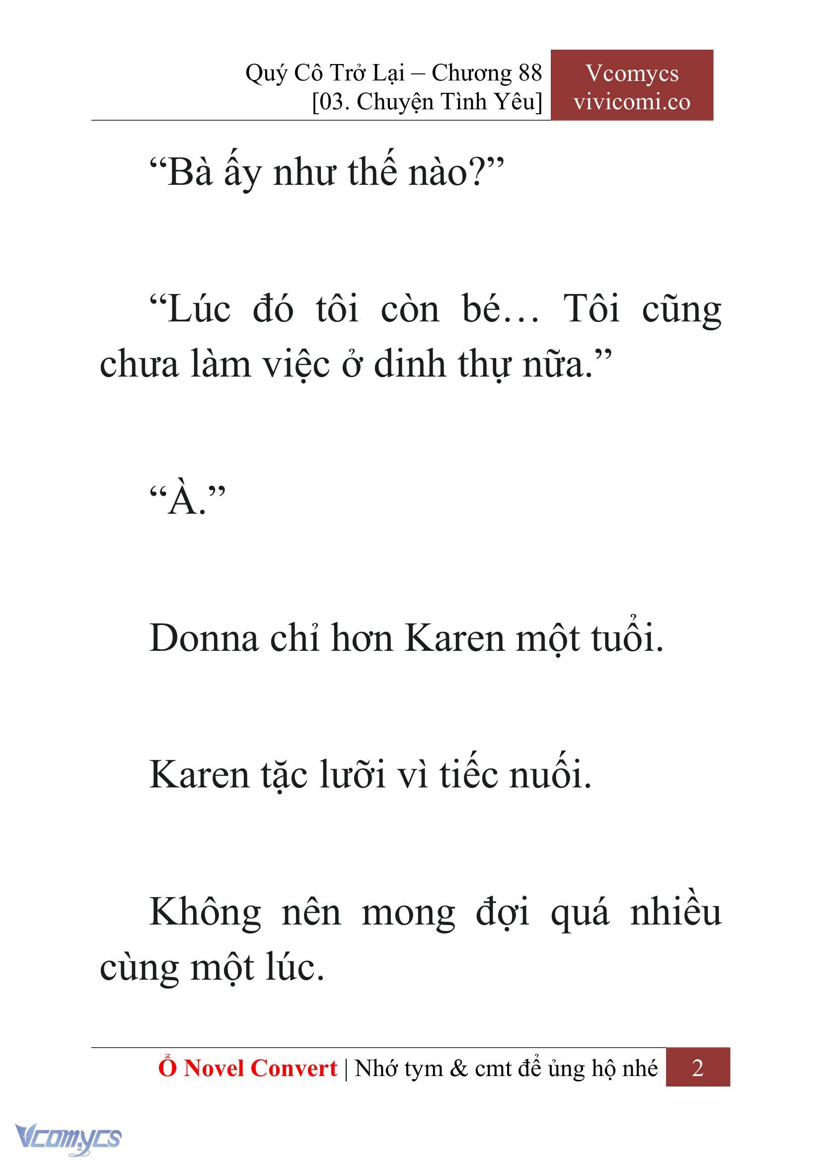 [Novel] Quý Cô Trở Lại Chapter 88 - Trang 5