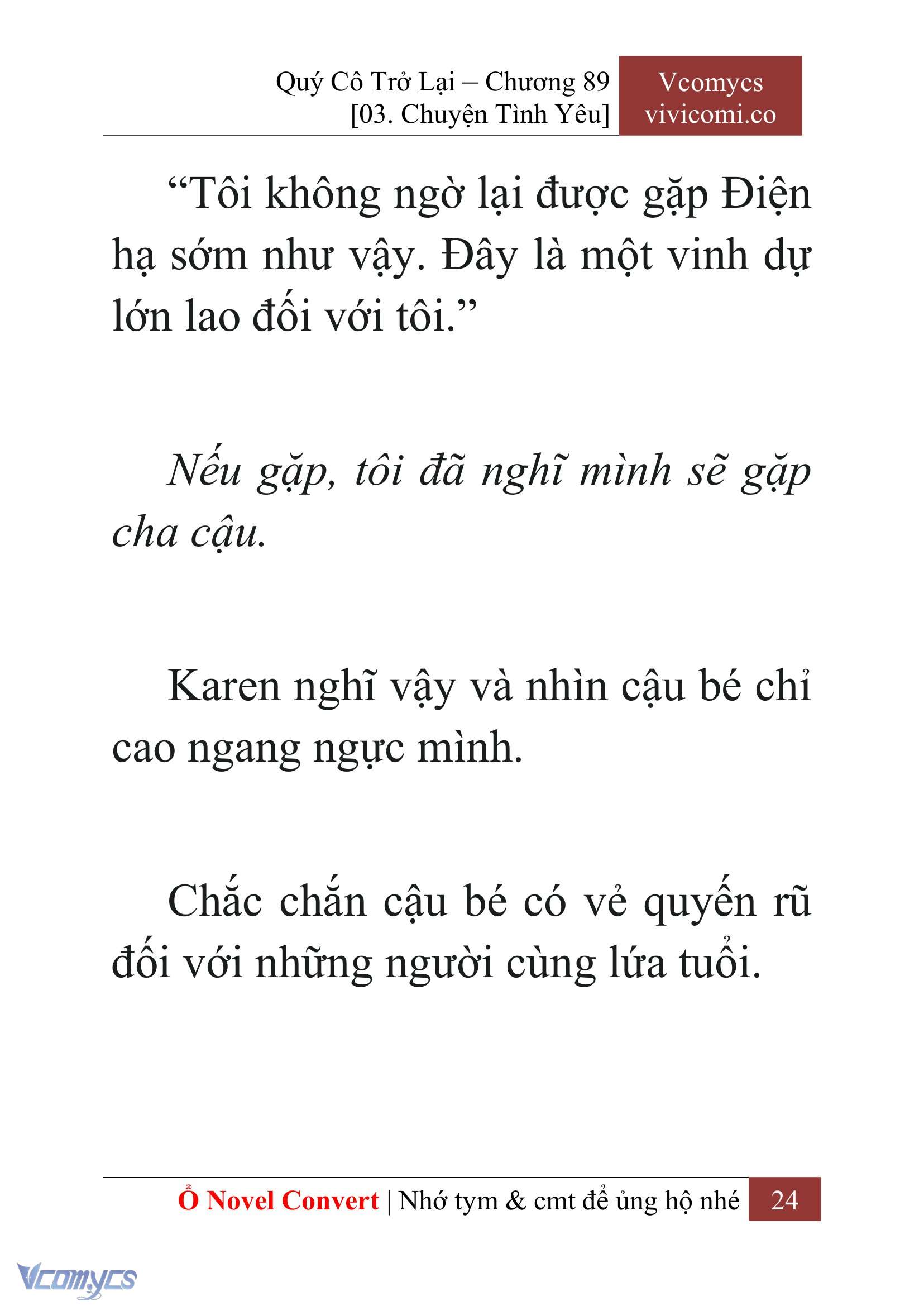 [Novel] Quý Cô Trở Lại Chapter 89 - Trang 27