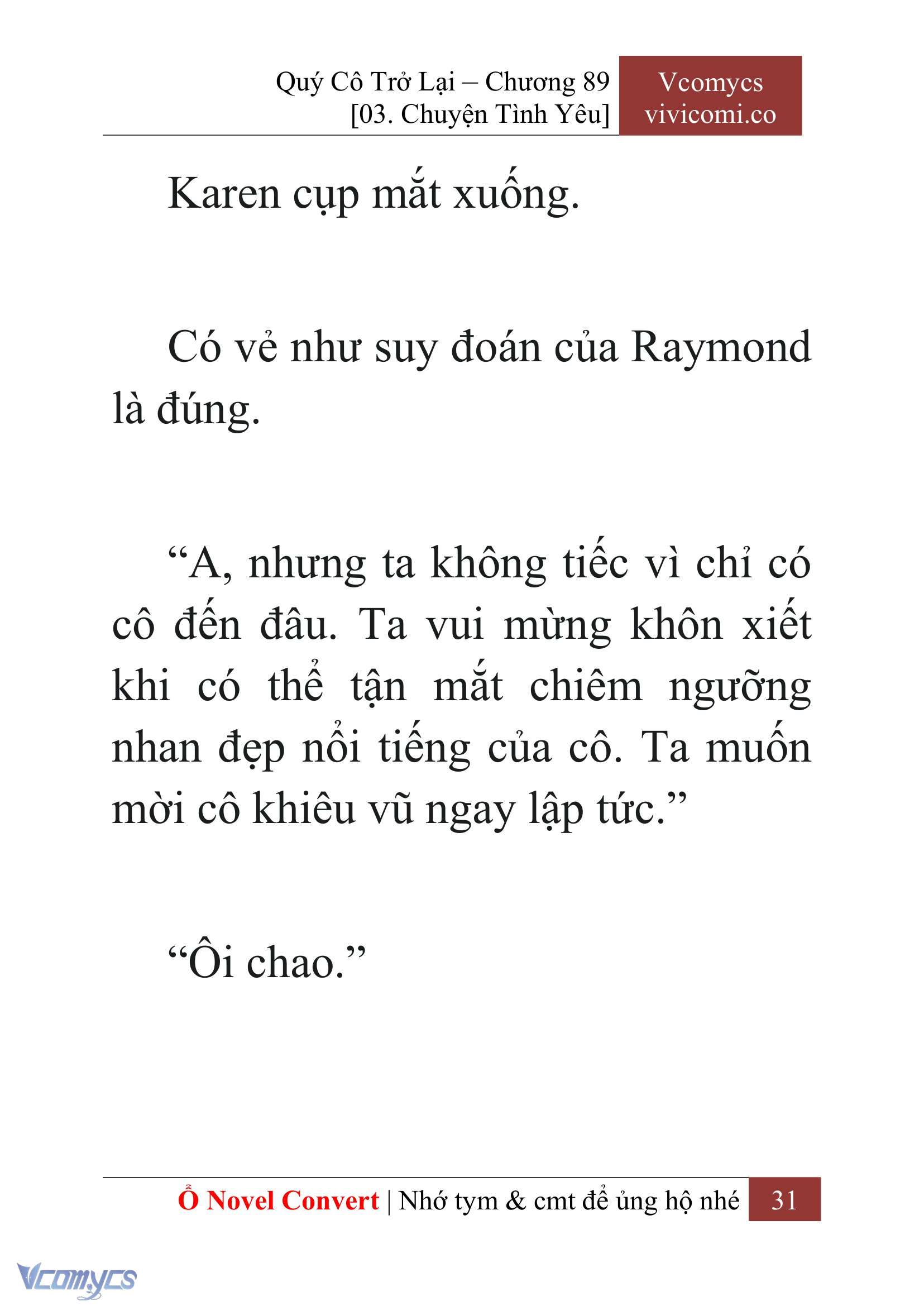 [Novel] Quý Cô Trở Lại Chapter 89 - Trang 34