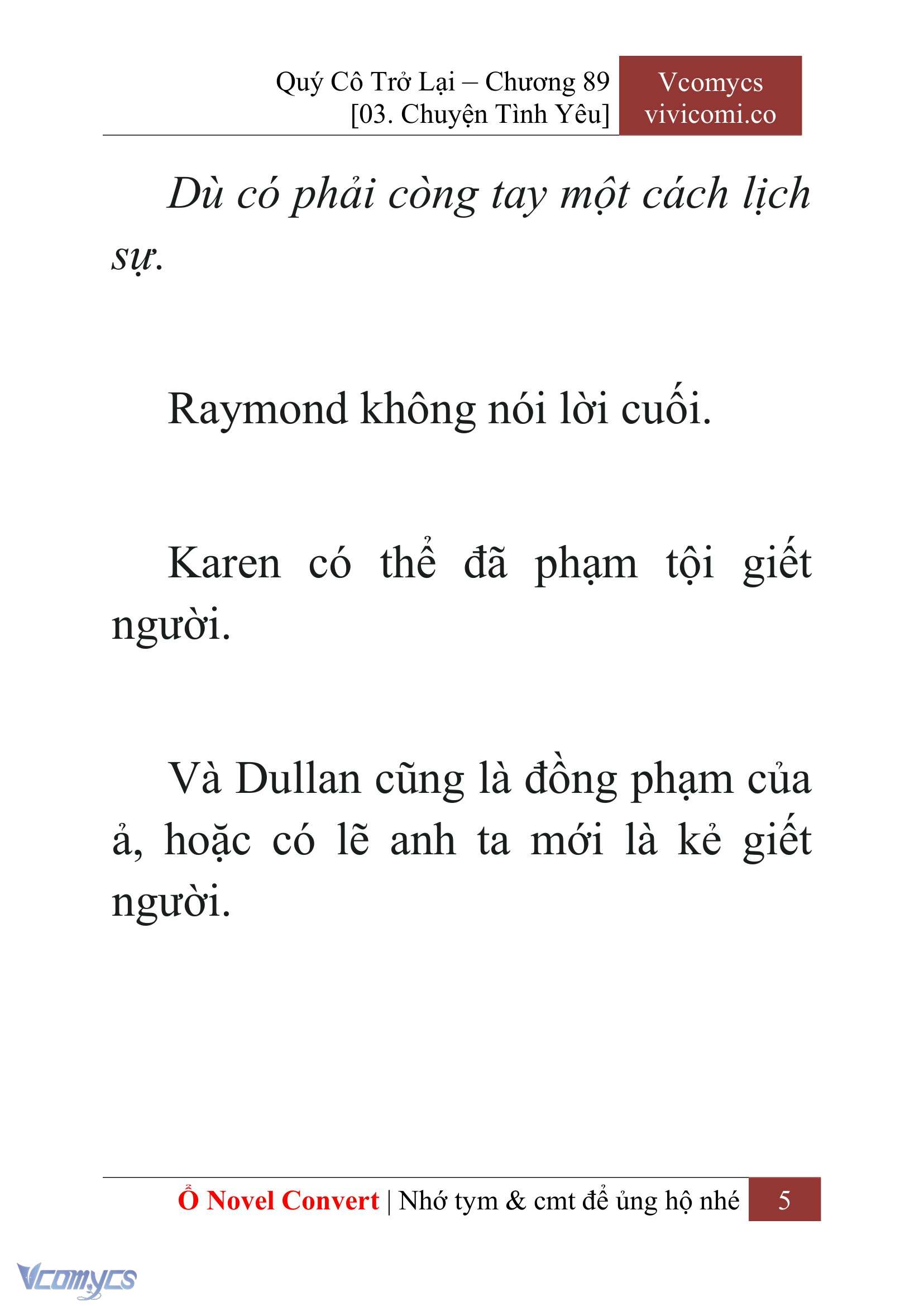 [Novel] Quý Cô Trở Lại Chapter 89 - Trang 8