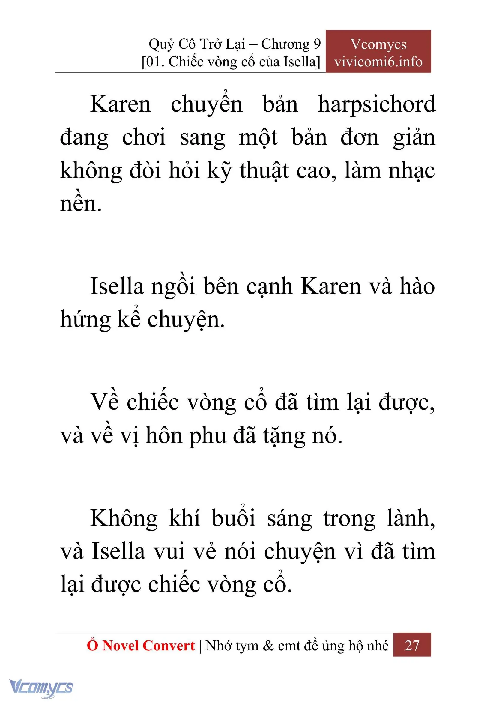 [Novel] Quý Cô Trở Lại Chapter 9 - Trang 30