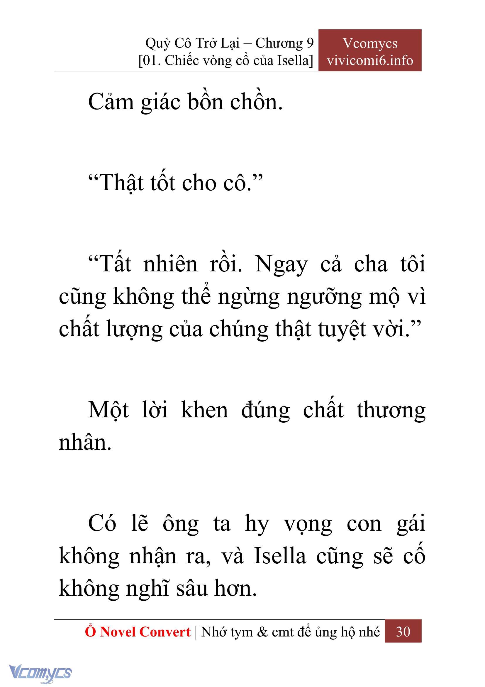 [Novel] Quý Cô Trở Lại Chapter 9 - Trang 33