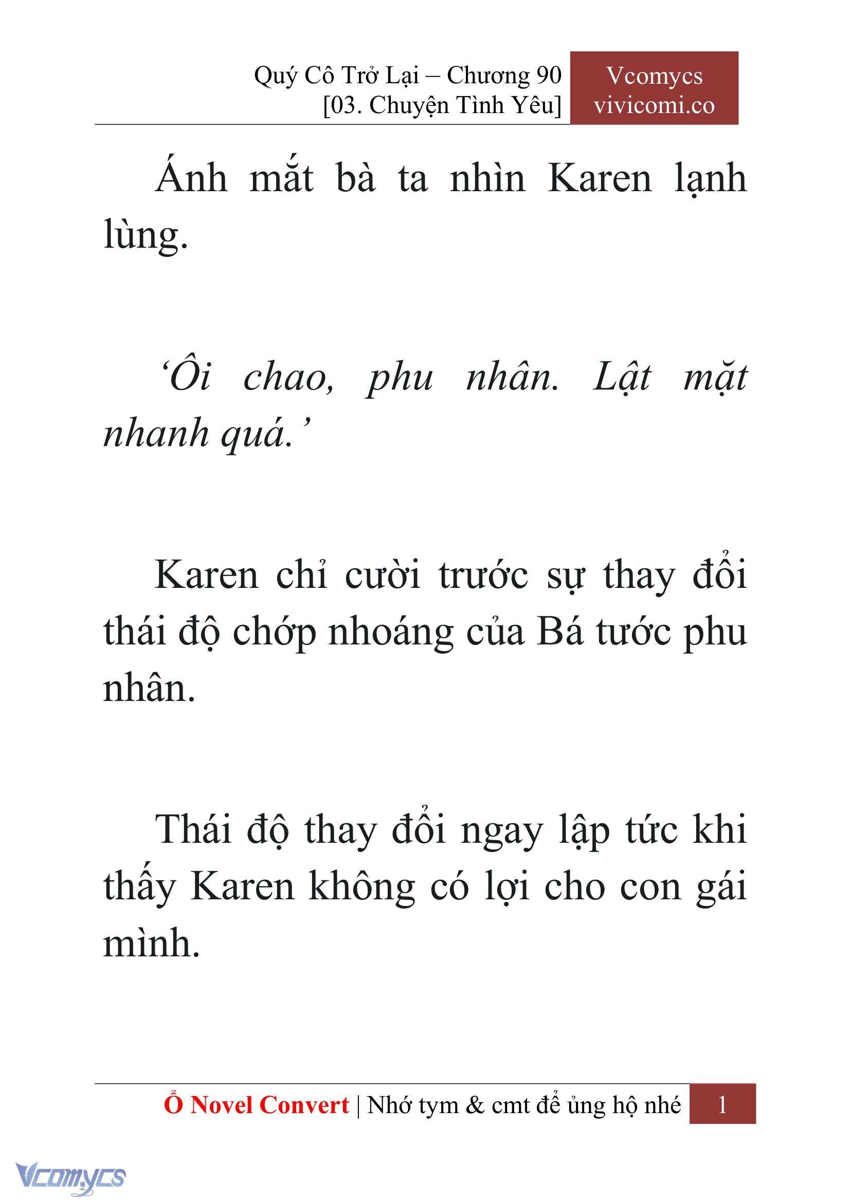 [Novel] Quý Cô Trở Lại Chapter 90 - Trang 4