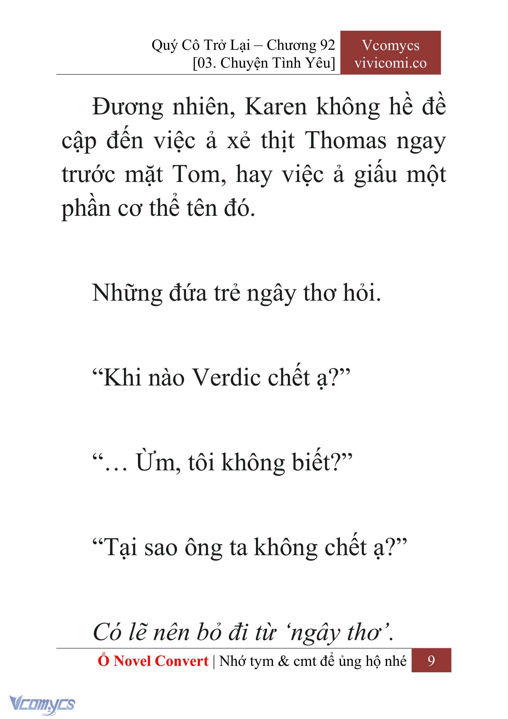 [Novel] Quý Cô Trở Lại Chapter 92 - Trang 12