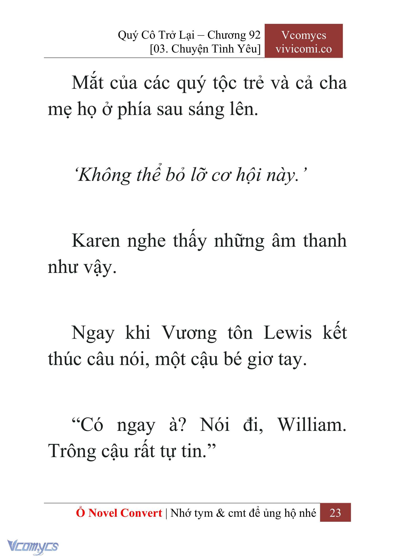 [Novel] Quý Cô Trở Lại Chapter 92 - Trang 26
