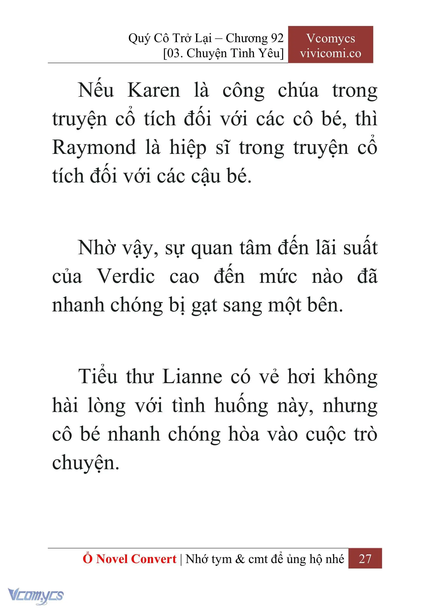 [Novel] Quý Cô Trở Lại Chapter 92 - Trang 30